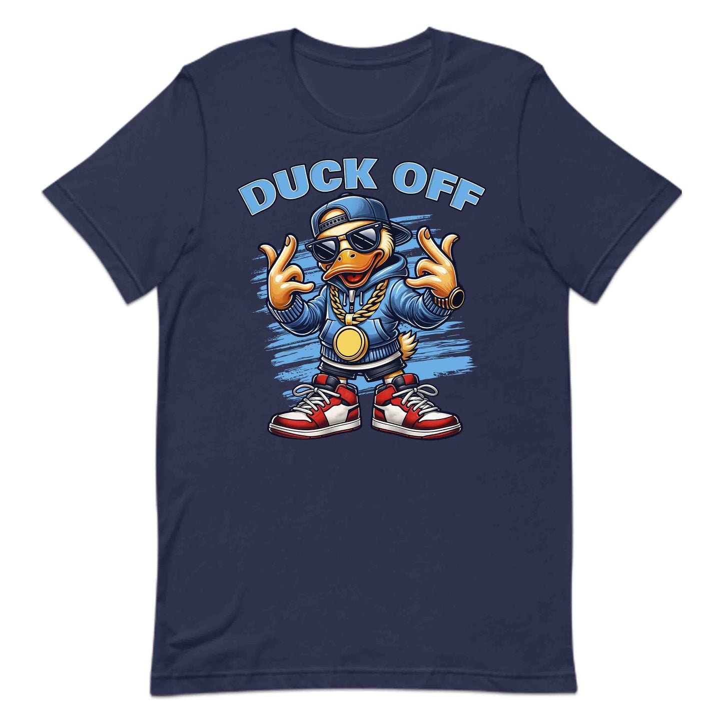 Hilarious Duck Off Cartoon Duck Hip-Hop Style Duck in Gold Chains & Sneakers | PRODUCT CODE: HLRSOUDKCFO