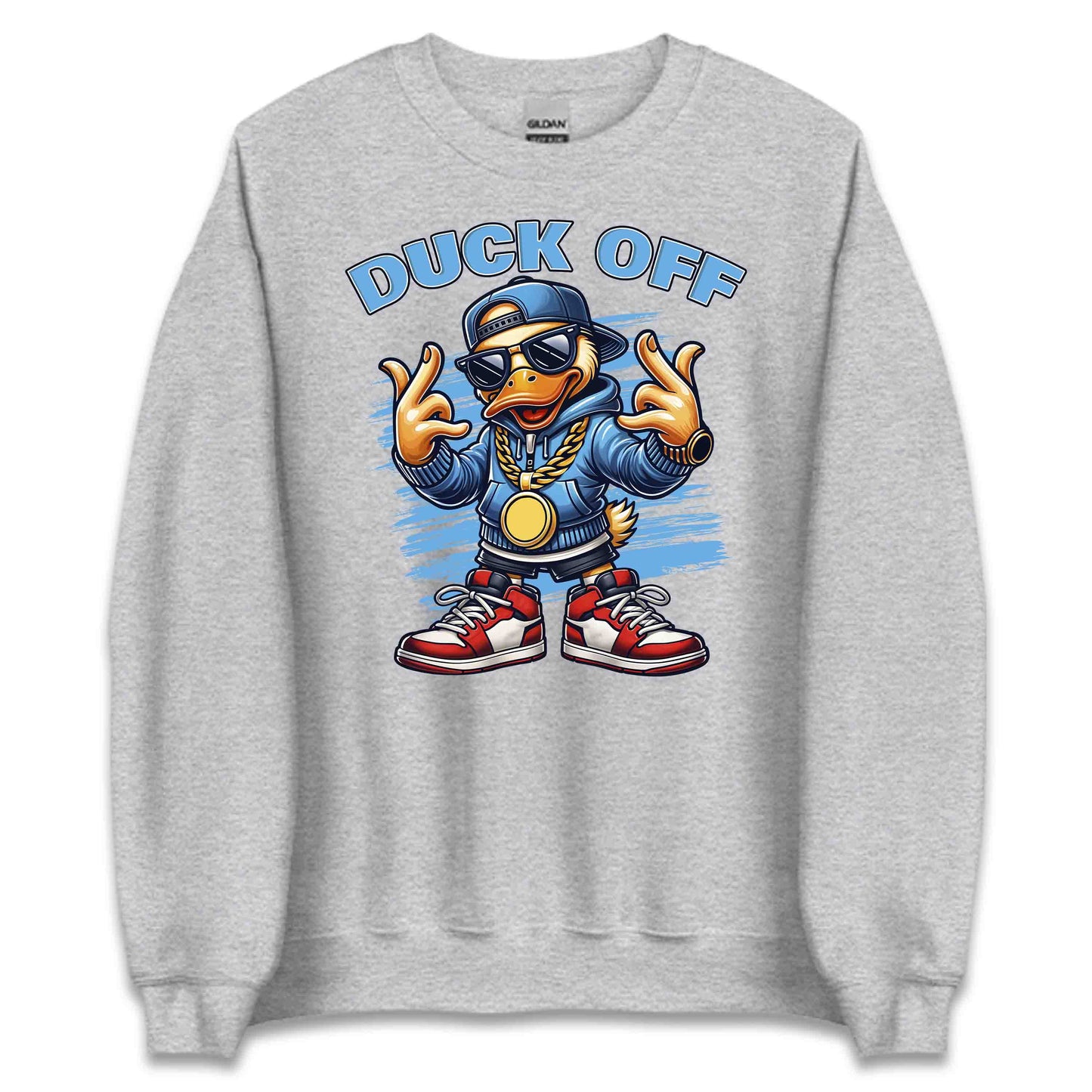 Hilarious Duck Off Cartoon Duck Hip-Hop Style Duck in Gold Chains & Sneakers | PRODUCT CODE: HLRSOUDKCFO