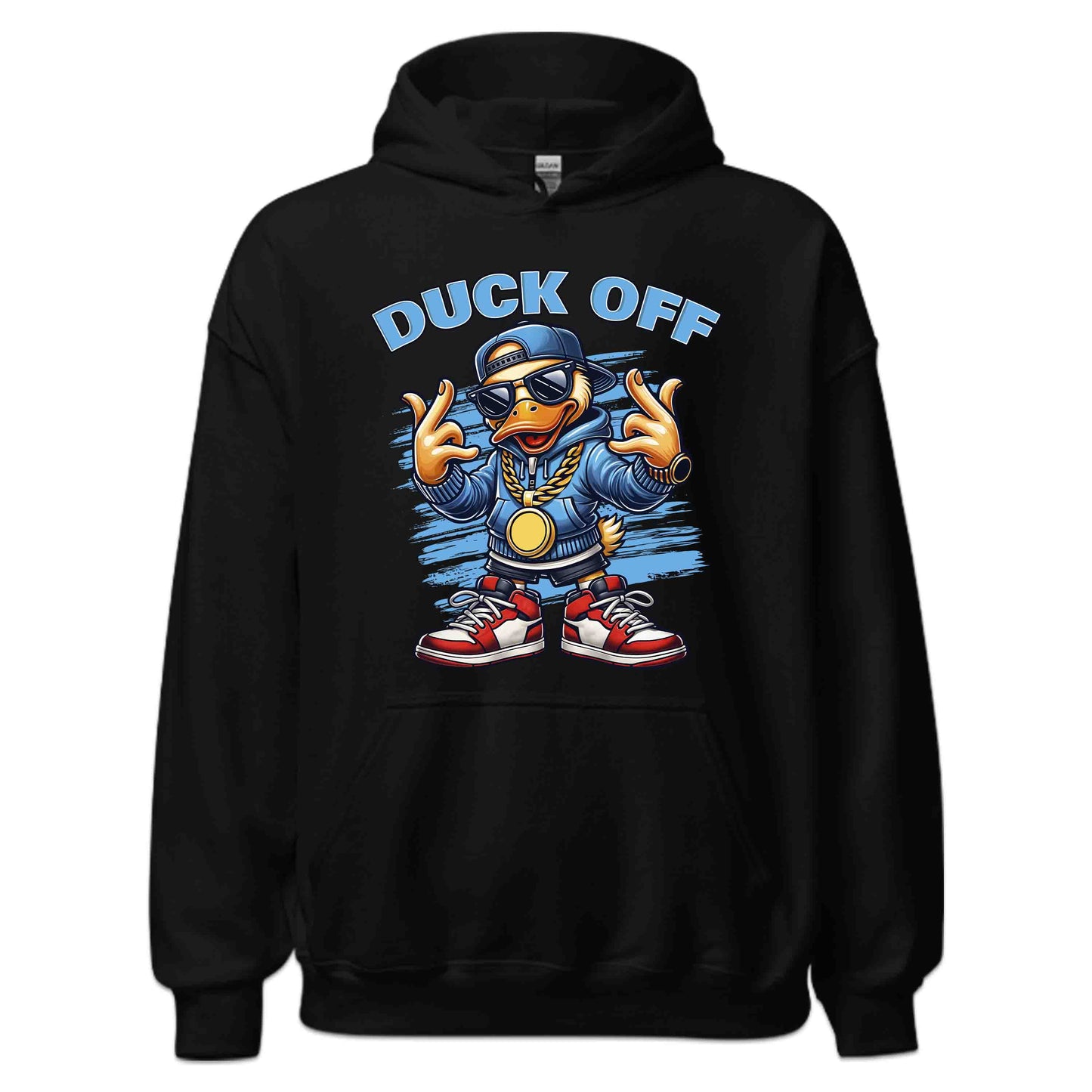 Hilarious Duck Off Cartoon Duck Hip-Hop Style Duck in Gold Chains & Sneakers | PRODUCT CODE: HLRSOUDKCFO