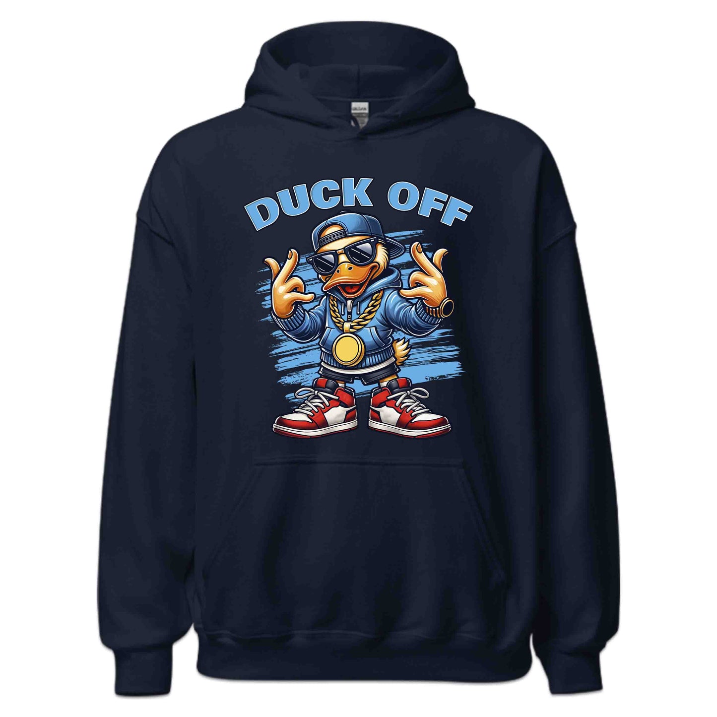 Hilarious Duck Off Cartoon Duck Hip-Hop Style Duck in Gold Chains & Sneakers | PRODUCT CODE: HLRSOUDKCFO