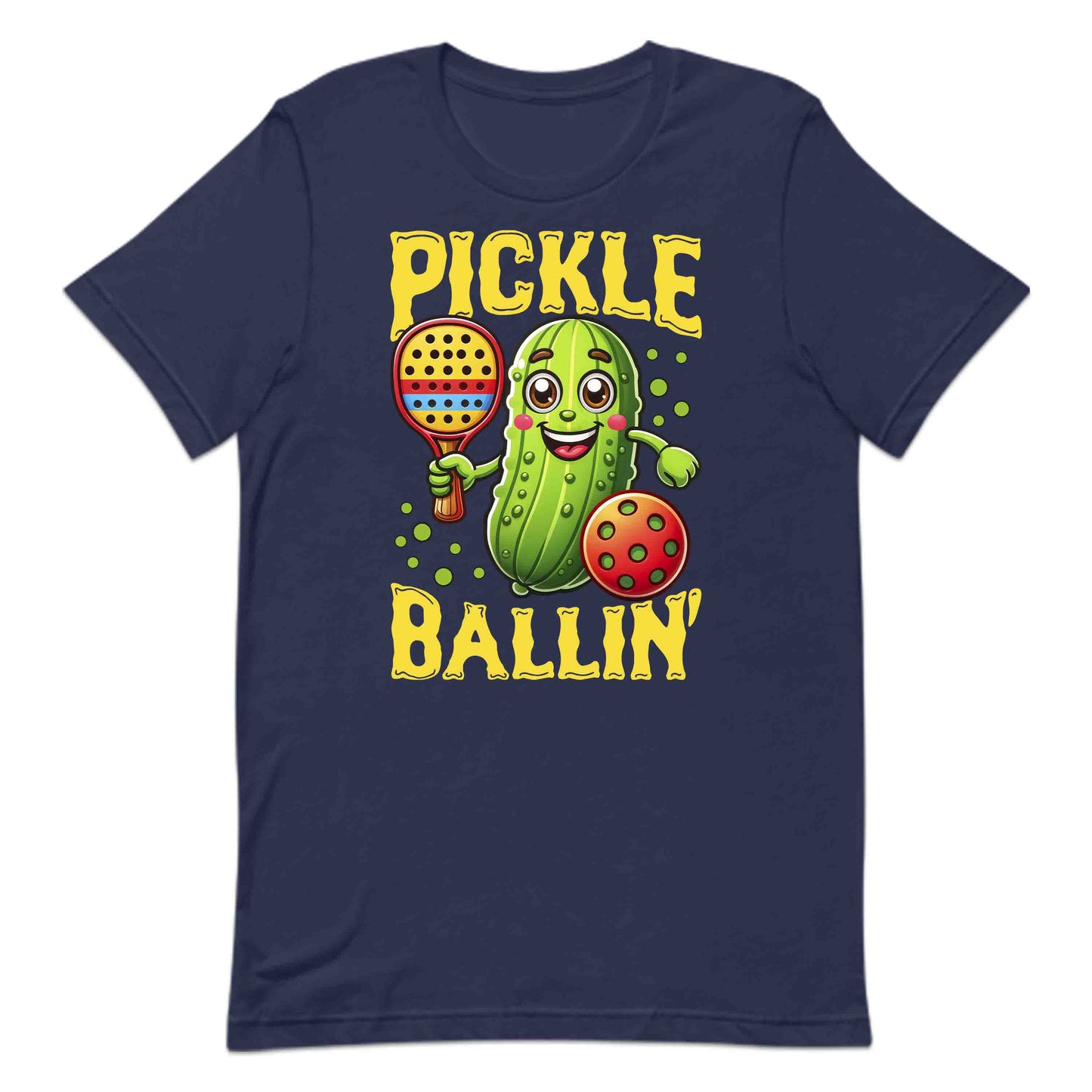 Hilarious Pickleball Cartoon Funny Pickle Ballin | PRODUCT CODE: HLRUSPCKBLCA