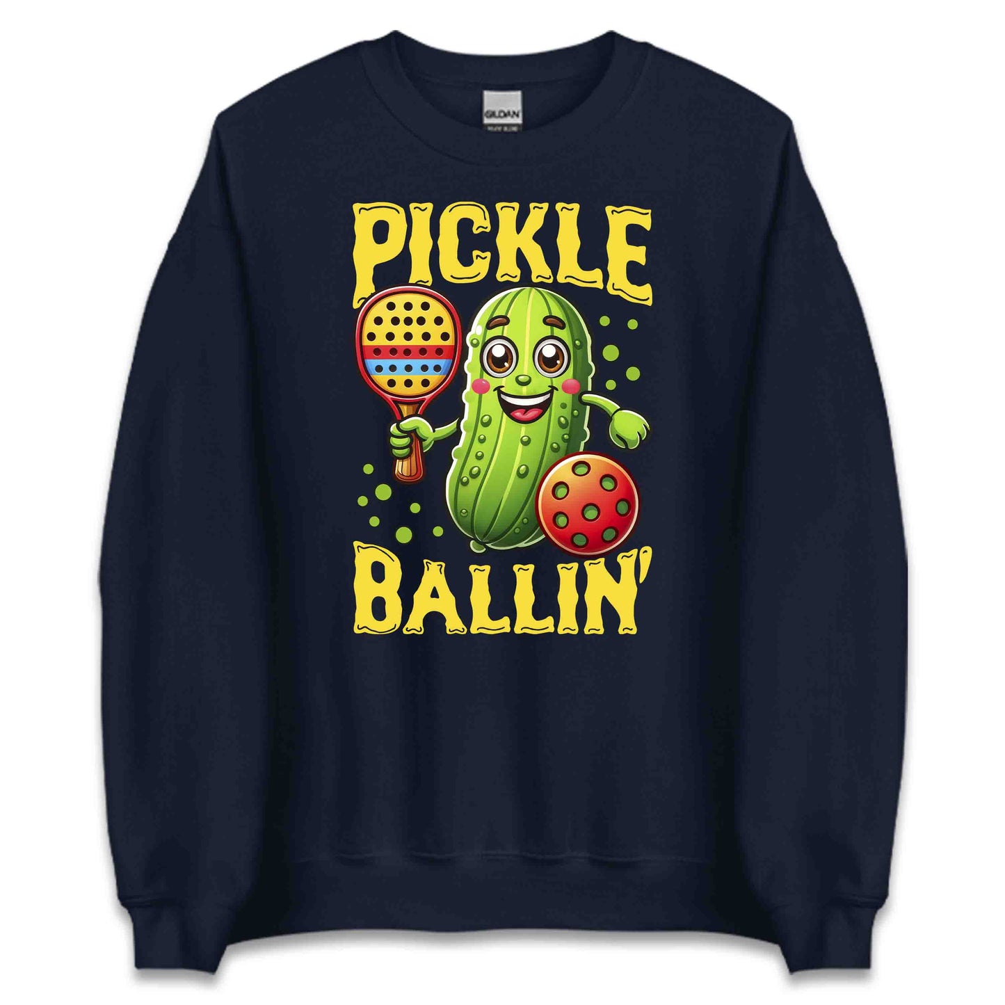 Hilarious Pickleball Cartoon Funny Pickle Ballin | PRODUCT CODE: HLRUSPCKBLCA
