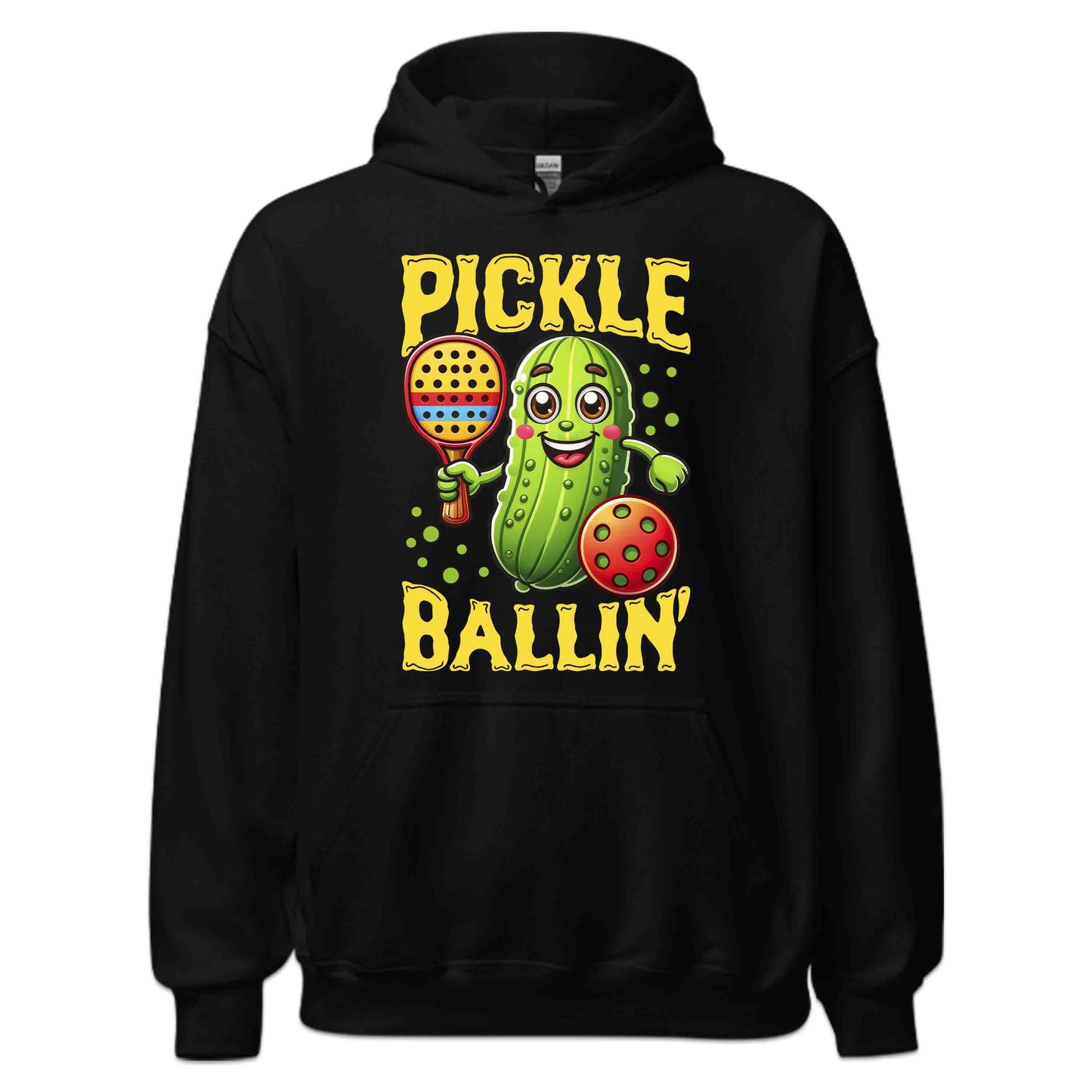 Hilarious Pickleball Cartoon Funny Pickle Ballin | PRODUCT CODE: HLRUSPCKBLCA