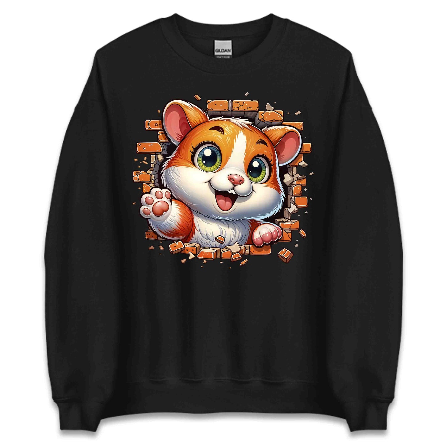 Hamster Breaking Through Brick Wall 3D Realistic Hamster | PRODUCT CODE: HMSBRKTHDEAN