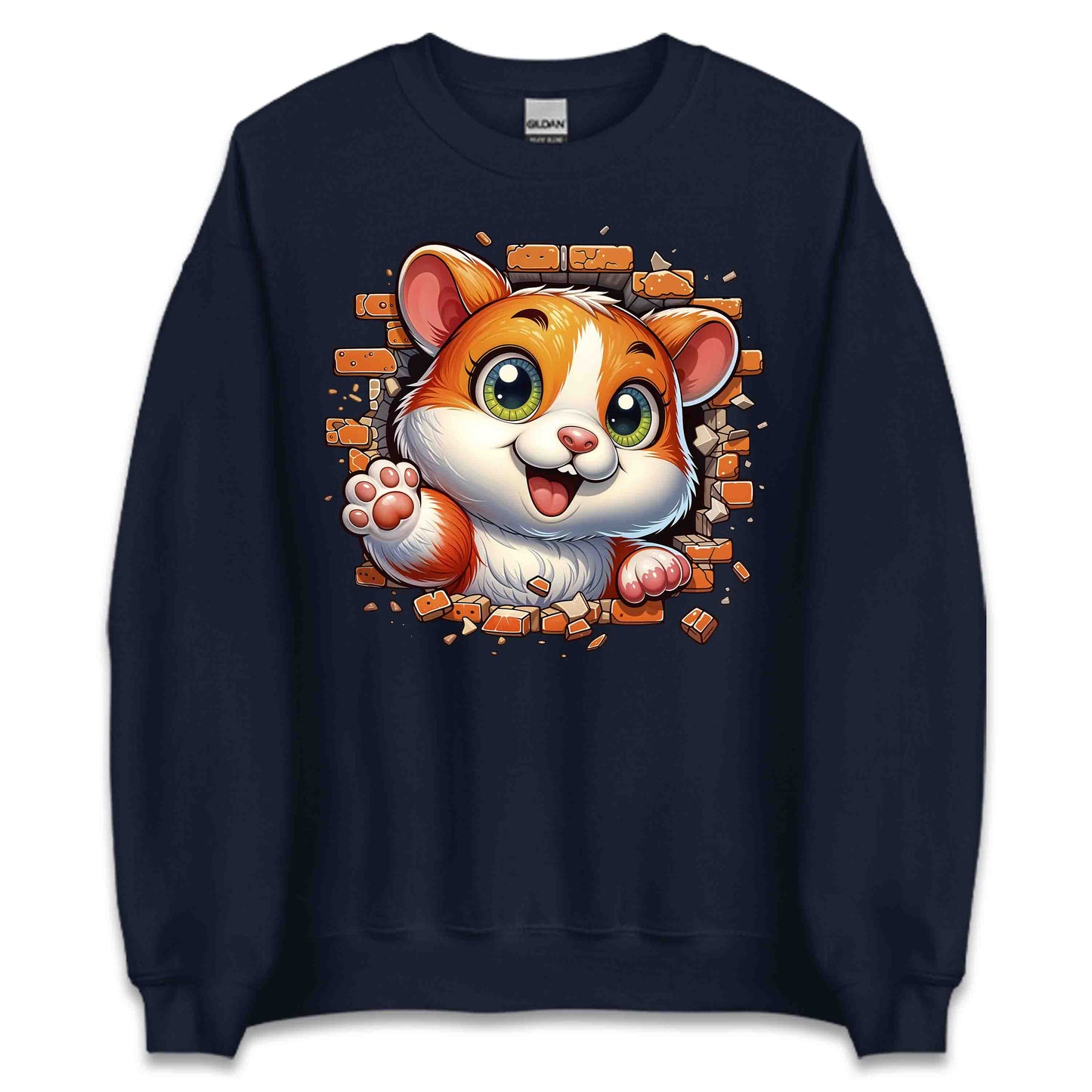 Hamster Breaking Through Brick Wall 3D Realistic Hamster | PRODUCT CODE: HMSBRKTHDEAN