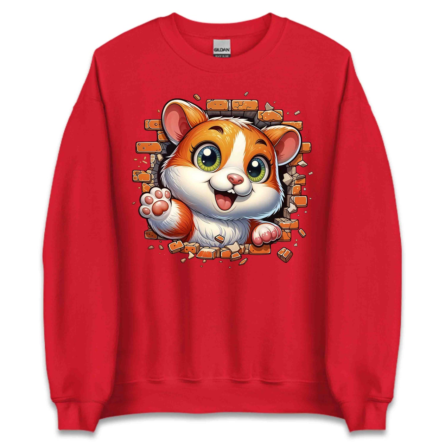 Hamster Breaking Through Brick Wall 3D Realistic Hamster | PRODUCT CODE: HMSBRKTHDEAN