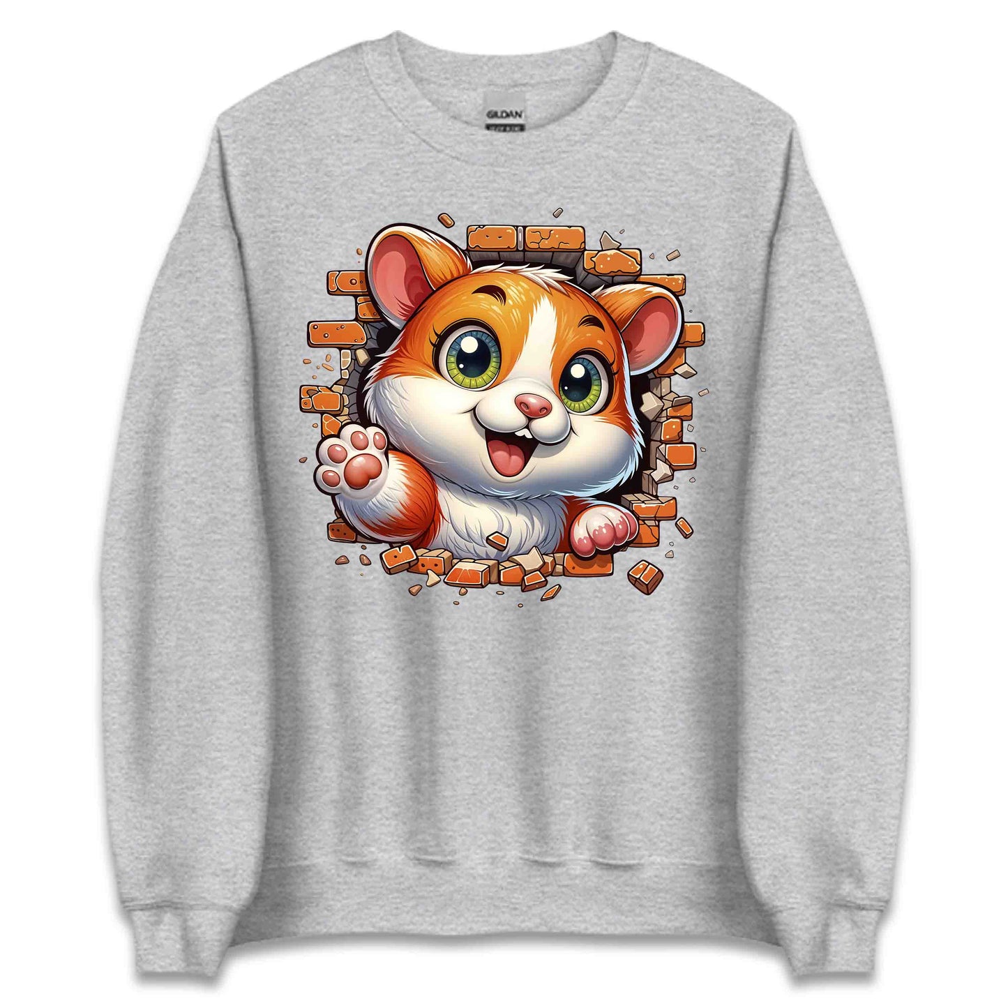 Hamster Breaking Through Brick Wall 3D Realistic Hamster | PRODUCT CODE: HMSBRKTHDEAN