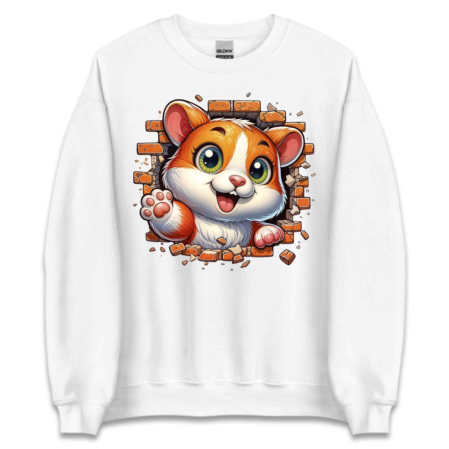 Hamster Breaking Through Brick Wall 3D Realistic Hamster | PRODUCT CODE: HMSBRKTHDEAN