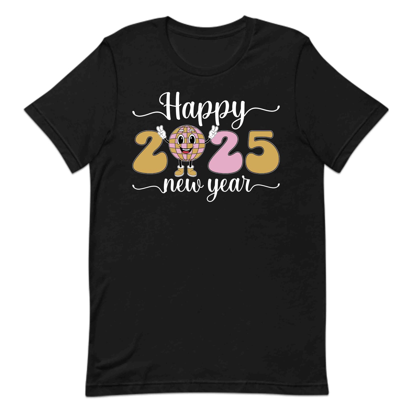 Happy New Year 2025 Disco Ball Mascot Joyful NYE | PRODUCT CODE: HNYRETWNDCIBL