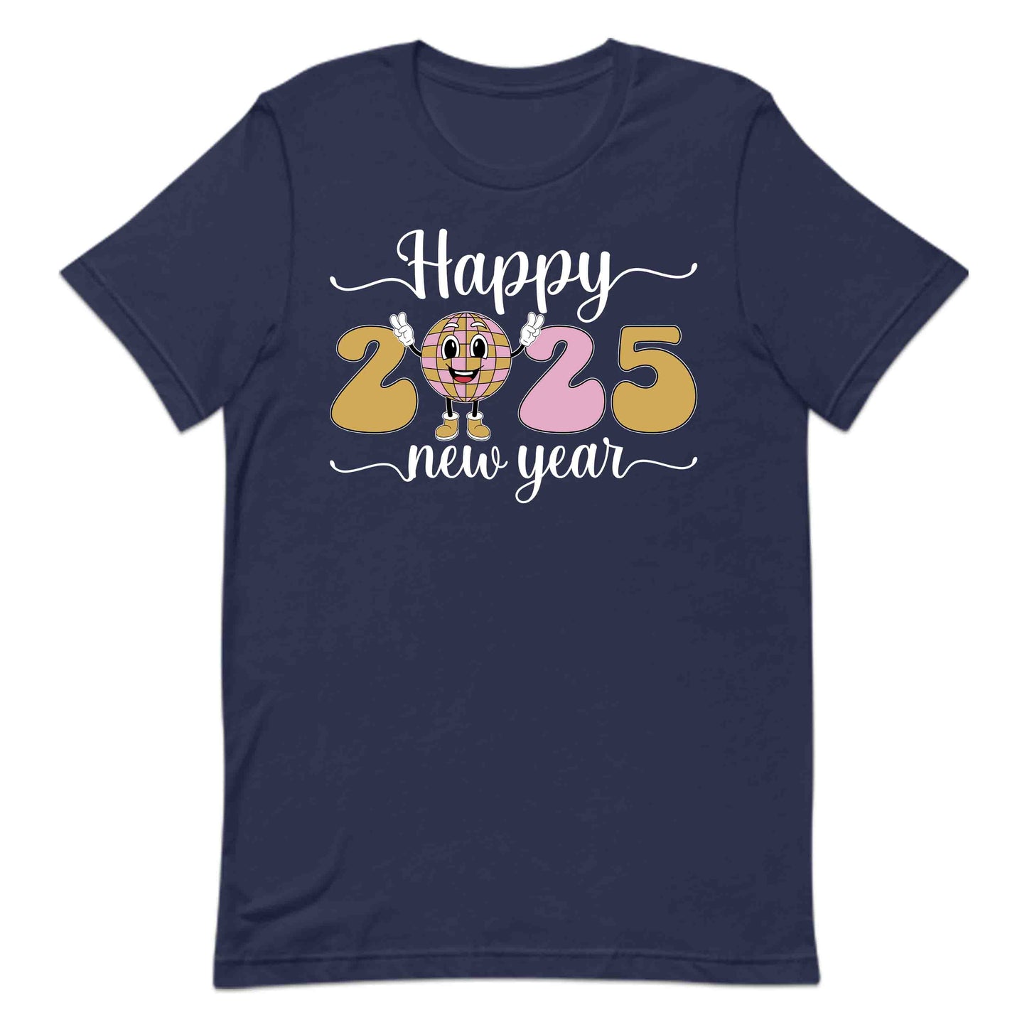 Happy New Year 2025 Disco Ball Mascot Joyful NYE | PRODUCT CODE: HNYRETWNDCIBL