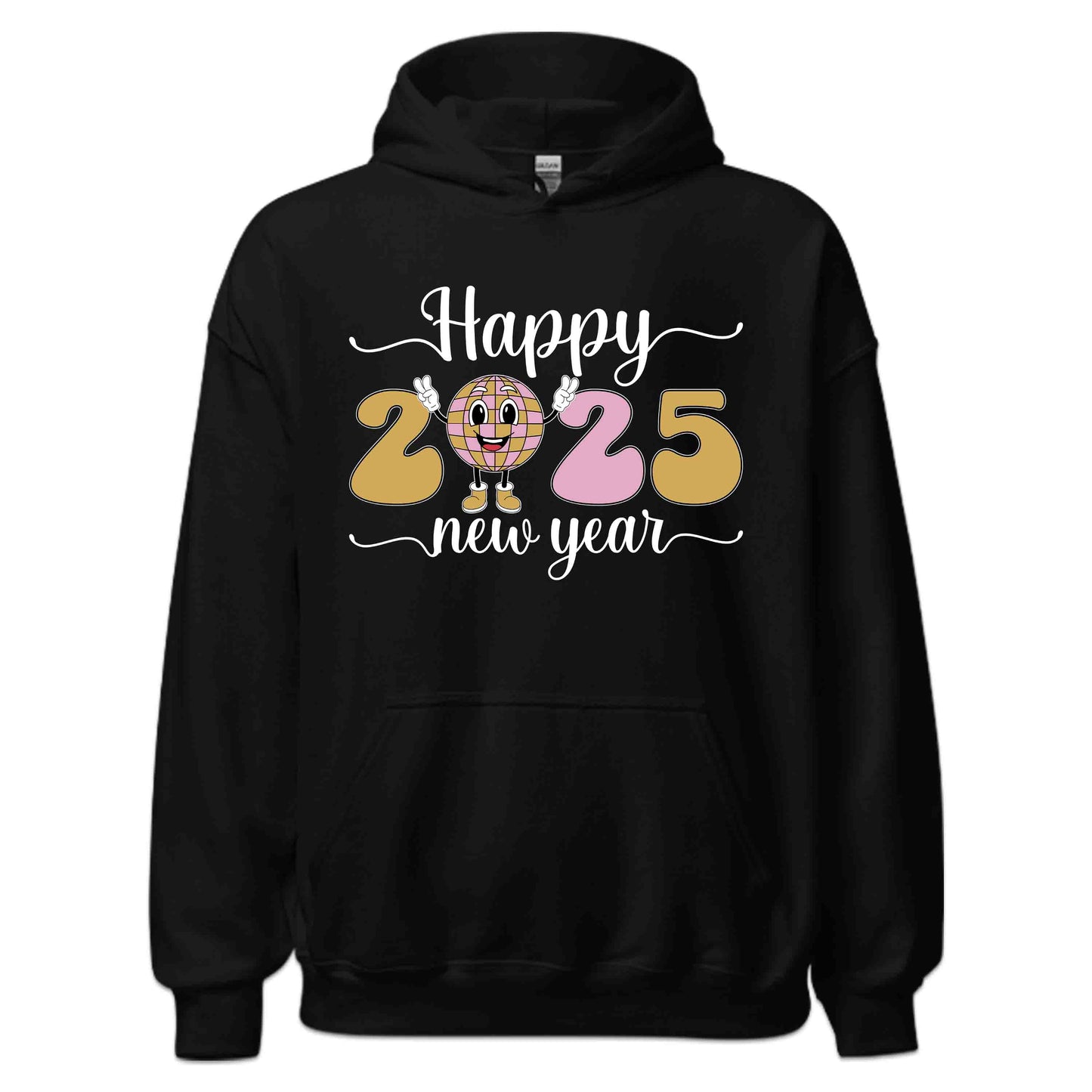 Happy New Year 2025 Disco Ball Mascot Joyful NYE | PRODUCT CODE: HNYRETWNDCIBL