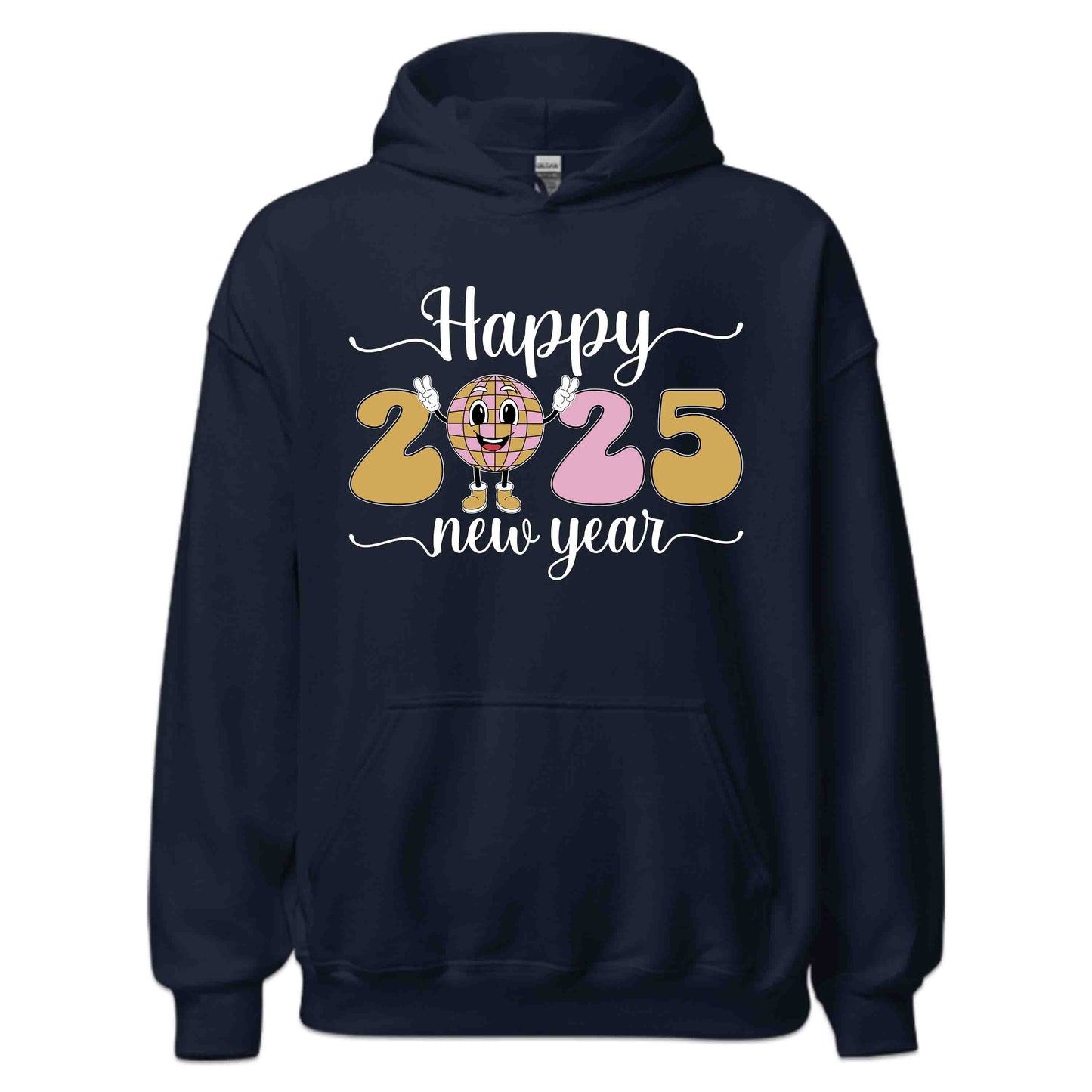 Happy New Year 2025 Disco Ball Mascot Joyful NYE | PRODUCT CODE: HNYRETWNDCIBL
