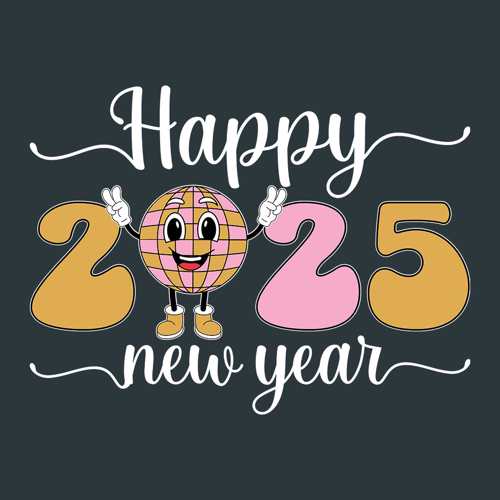 Happy New Year 2025 Disco Ball Mascot Joyful NYE | PRODUCT CODE: HNYRETWNDCIBL