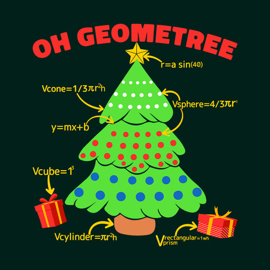 Oh Geometree! Christmas Tree Festive Xmas Holiday Math Lover | PRODUCT CODE: HOGMTRECHMA