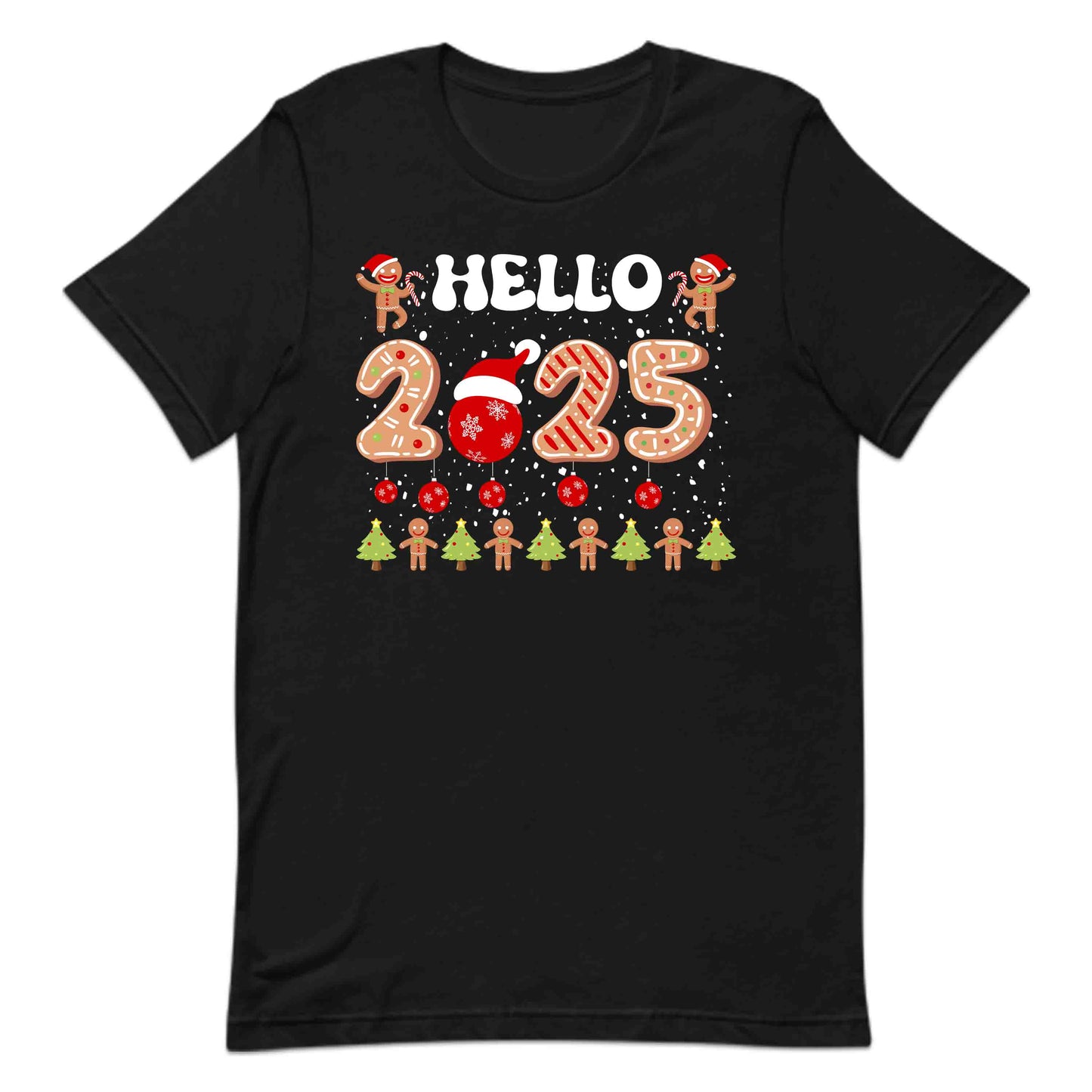 Hello 2025 Christmas Gingerbread Cookie Happy New Year | PRODUCT CODE: HOLTWNFCHRM