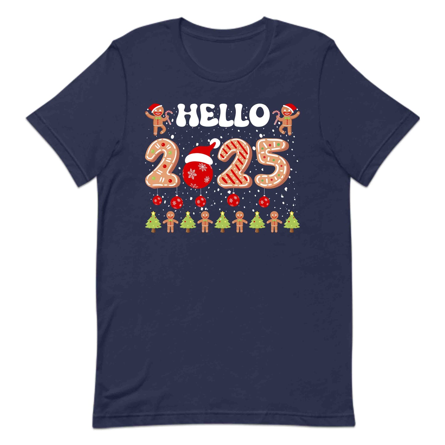 Hello 2025 Christmas Gingerbread Cookie Happy New Year | PRODUCT CODE: HOLTWNFCHRM