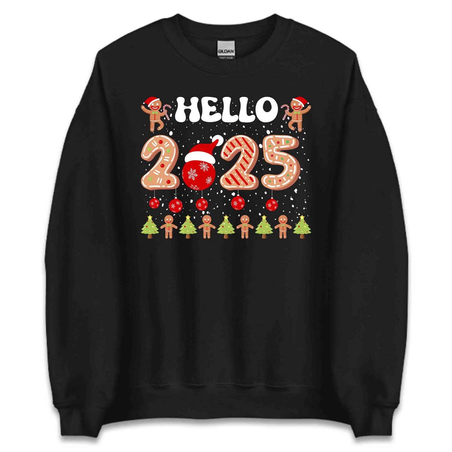 Hello 2025 Christmas Gingerbread Cookie Happy New Year | PRODUCT CODE: HOLTWNFCHRM