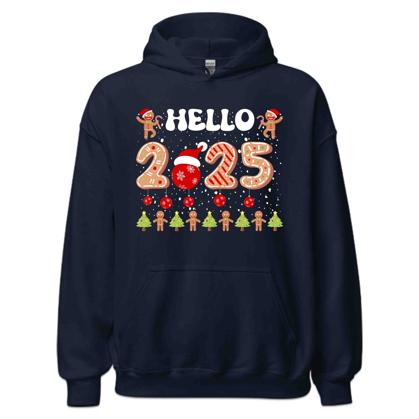Hello 2025 Christmas Gingerbread Cookie Happy New Year | PRODUCT CODE: HOLTWNFCHRM