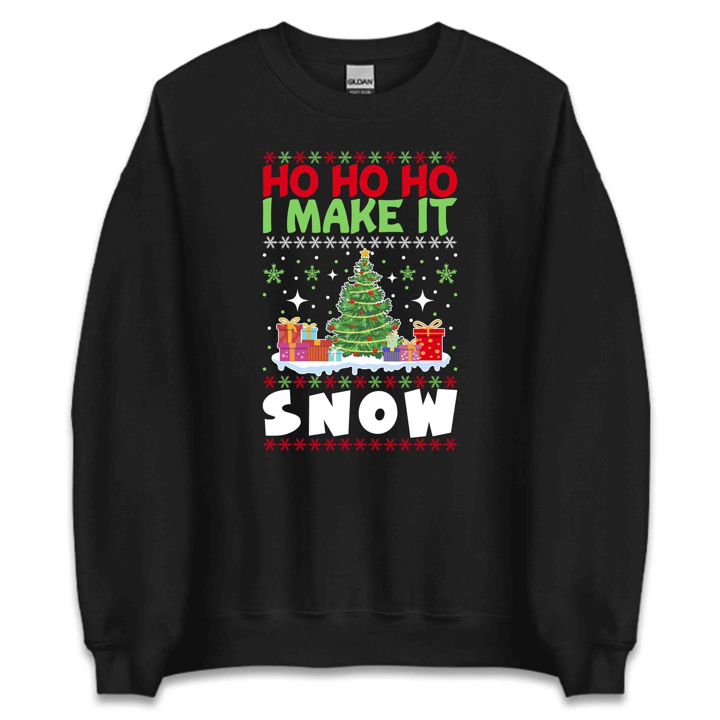 Ho Ho Ho I Make The Snow Christmas Tree Festive Xmas | PRODUCT CODE: HOMKEHSNWCR