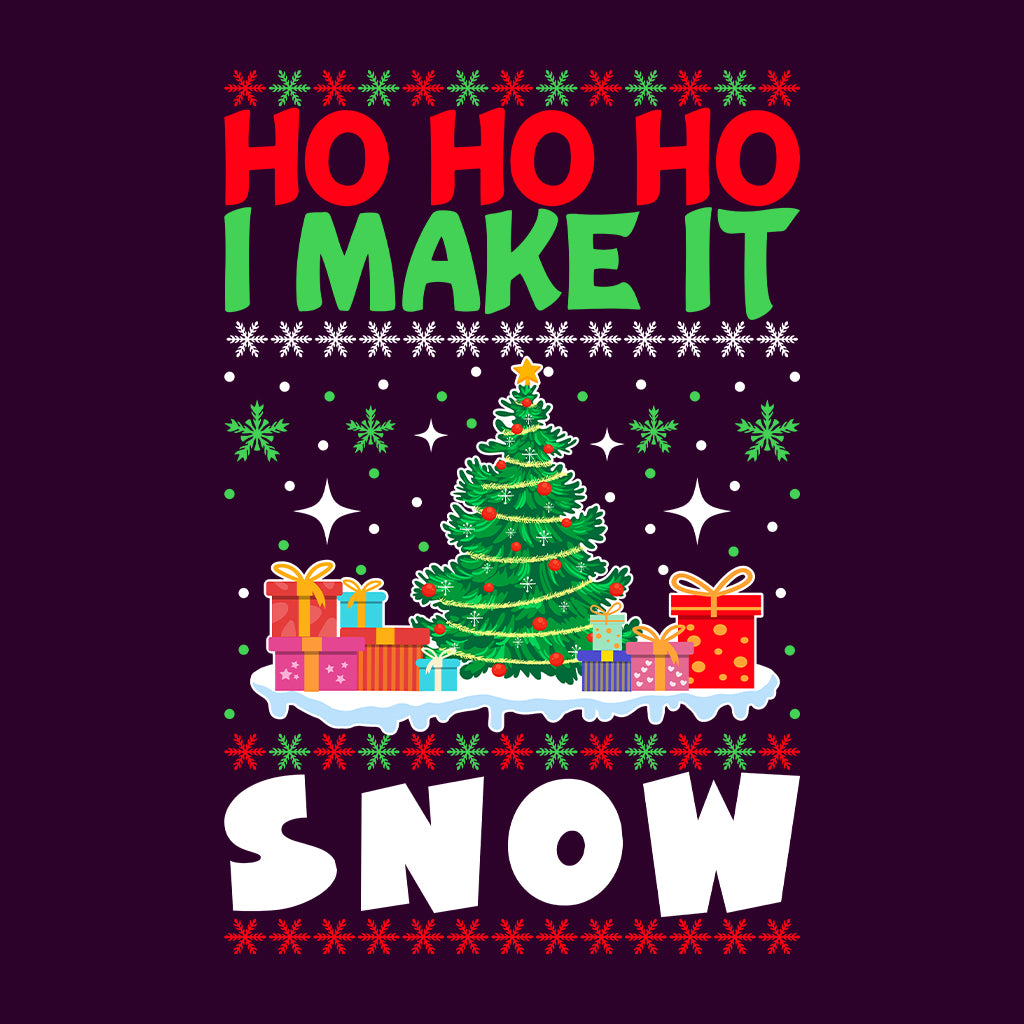 Ho Ho Ho I Make The Snow Christmas Tree Festive Xmas | PRODUCT CODE: HOMKEHSNWCR