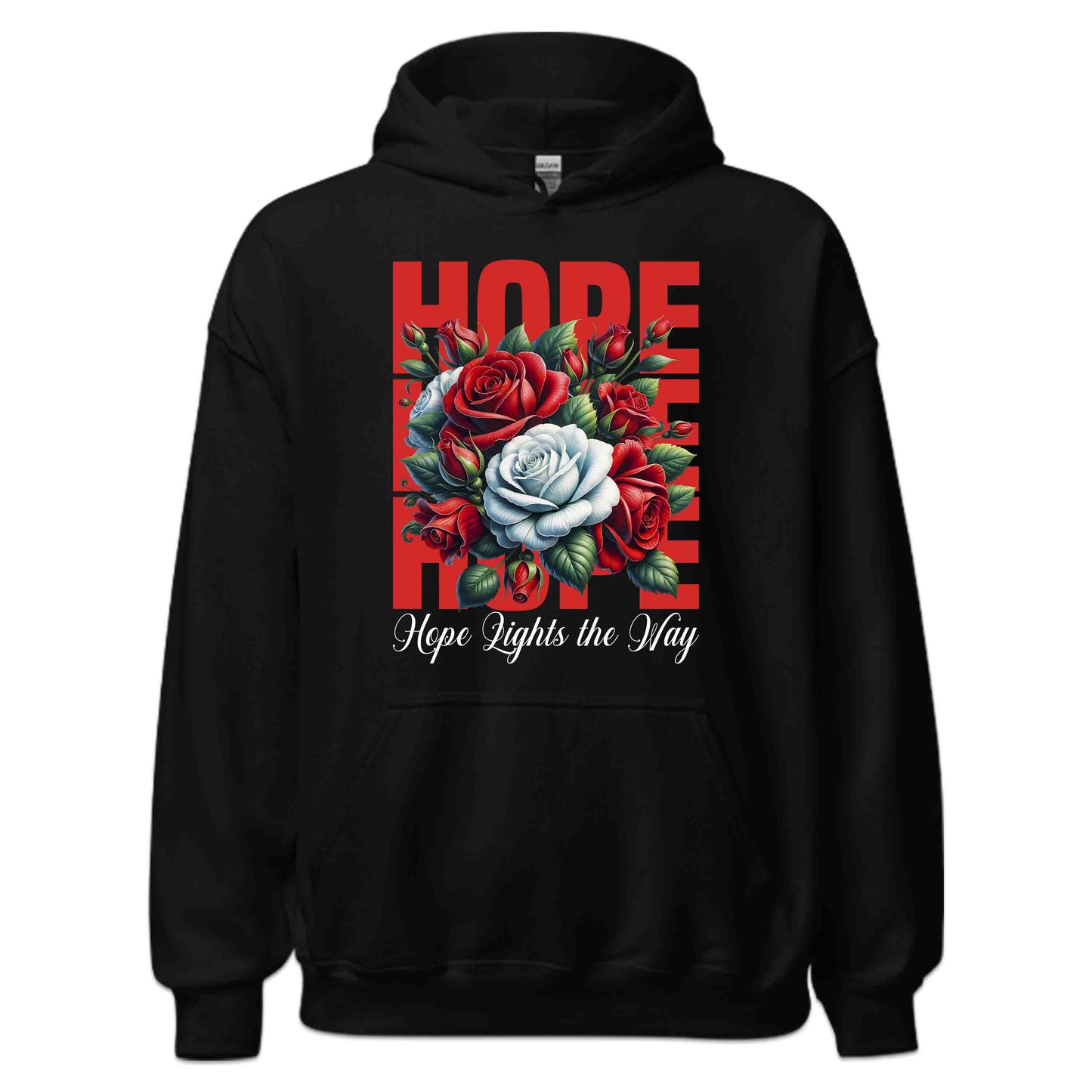 Hope Lights the Way Inspirational Red and White Roses Motivational Floral | PRODUCT CODE: HPEOLGHTWYMS