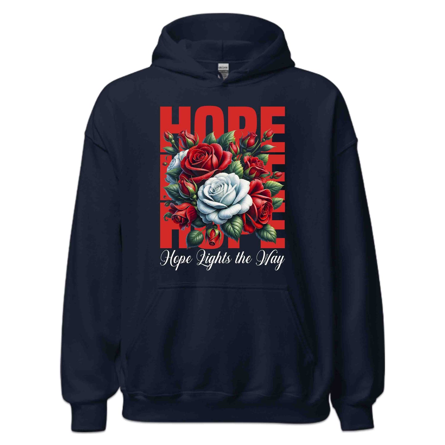 Hope Lights the Way Inspirational Red and White Roses Motivational Floral | PRODUCT CODE: HPEOLGHTWYMS