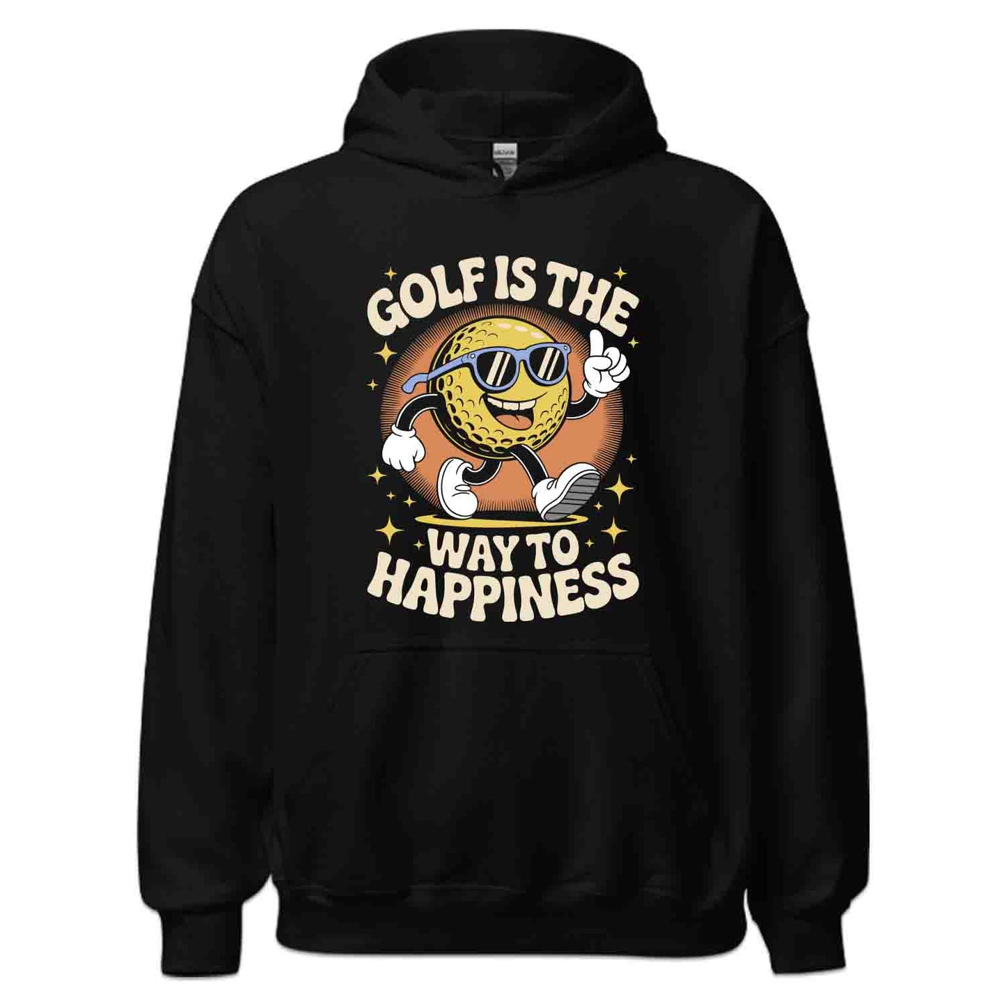 Happy Golf Ball T-Shirt, Retro Golf Sweatshirt, Vintage Golf Lovers Hoodie | PRODUCT CODE: HPRETSACY