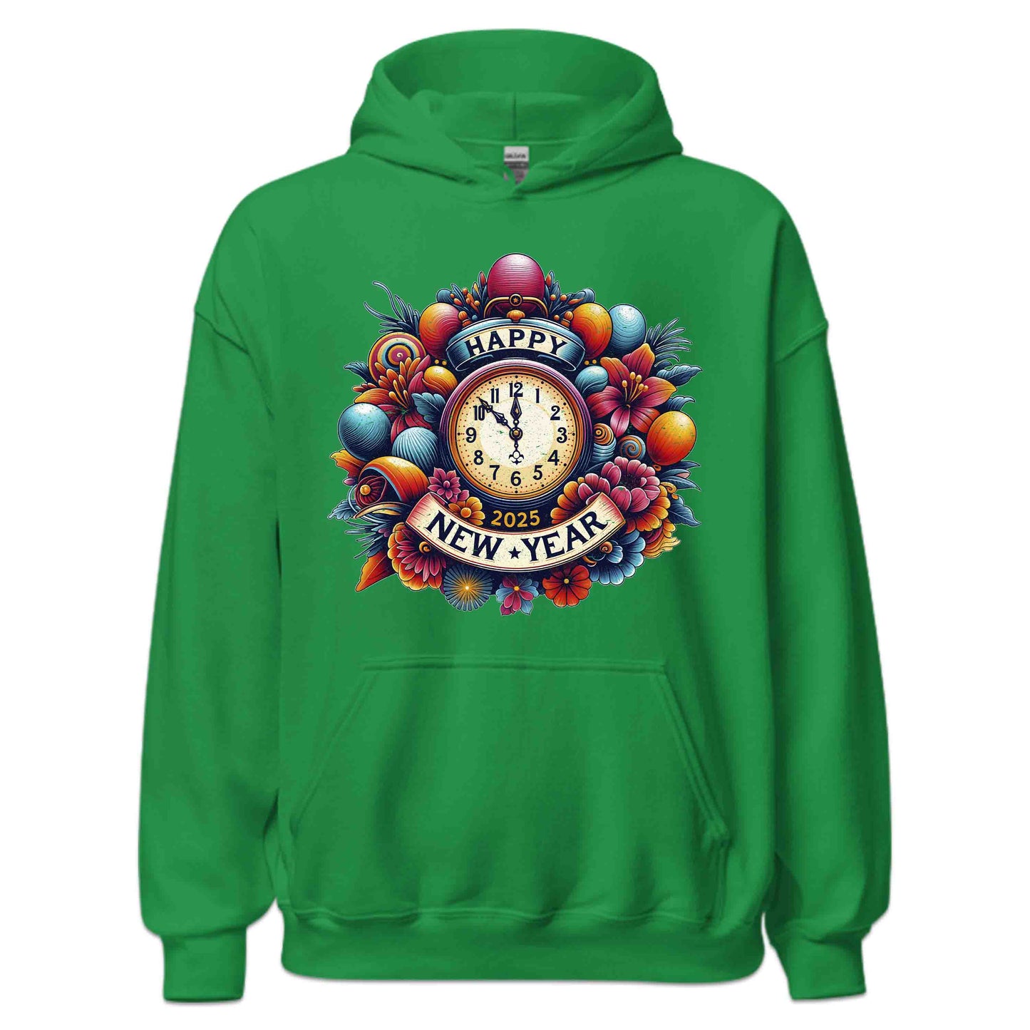 Happy New Year 2025 Vintage Countdown Retro Floral Clock NYE | PRODUCT CODE: HPYENWFVCUT
