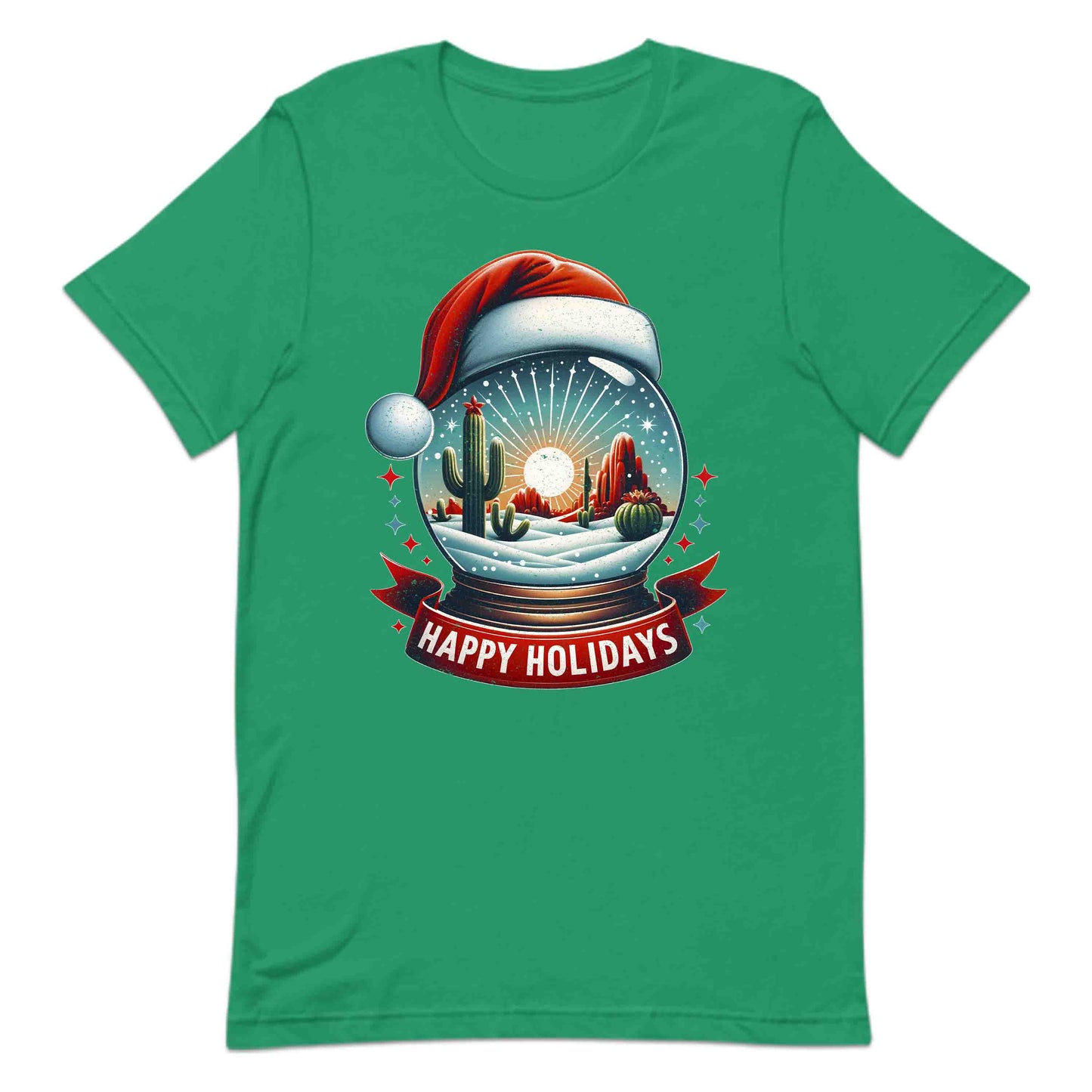 Happy Holidays Xmas Desert Snow Globe Christmas Cactus | PRODUCT CODE: HPYLDRSTCUXM