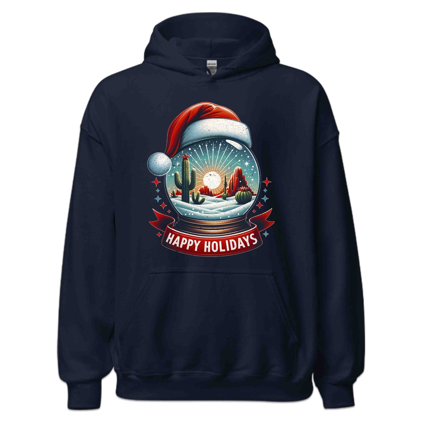 Happy Holidays Xmas Desert Snow Globe Christmas Cactus | PRODUCT CODE: HPYLDRSTCUXM