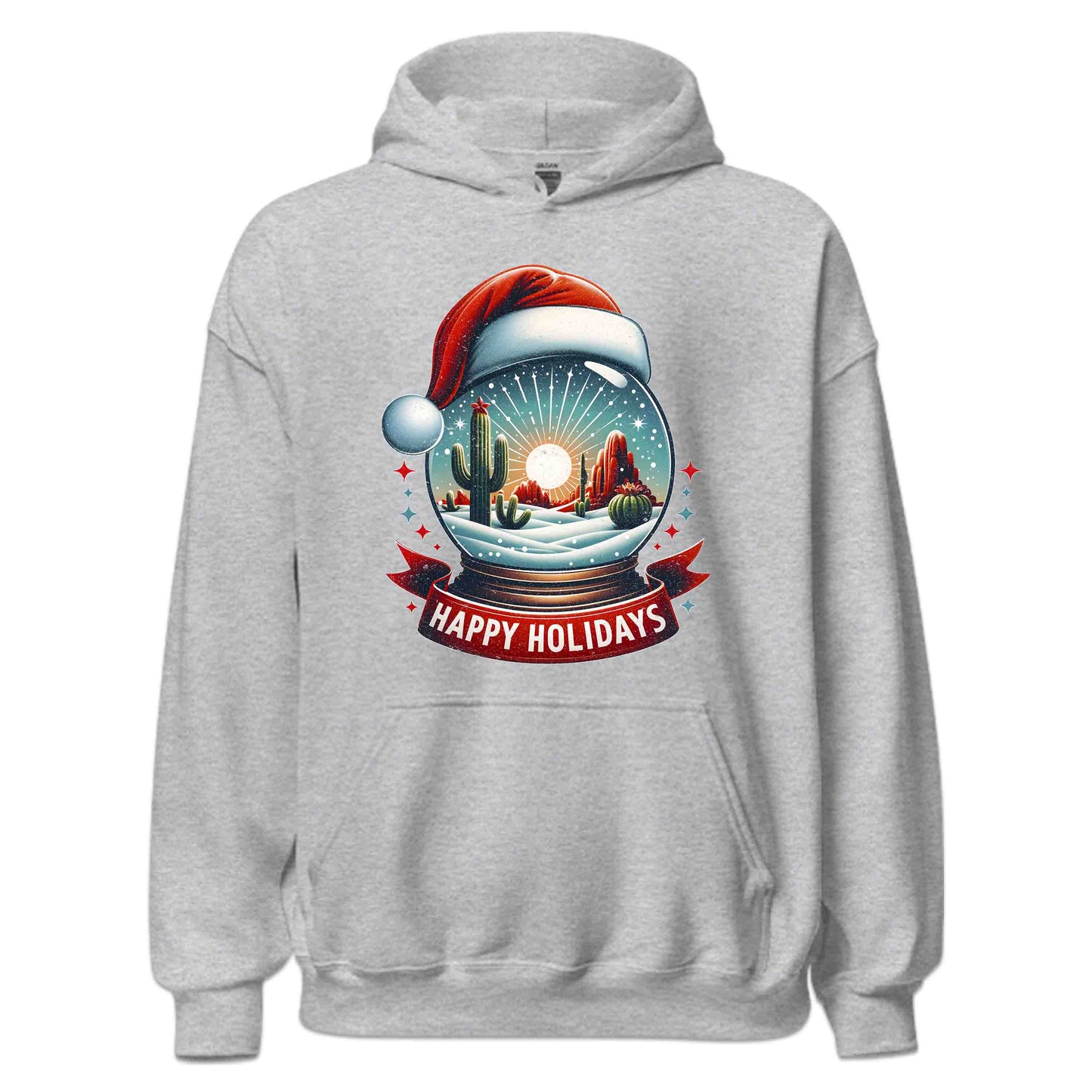 Happy Holidays Xmas Desert Snow Globe Christmas Cactus | PRODUCT CODE: HPYLDRSTCUXM