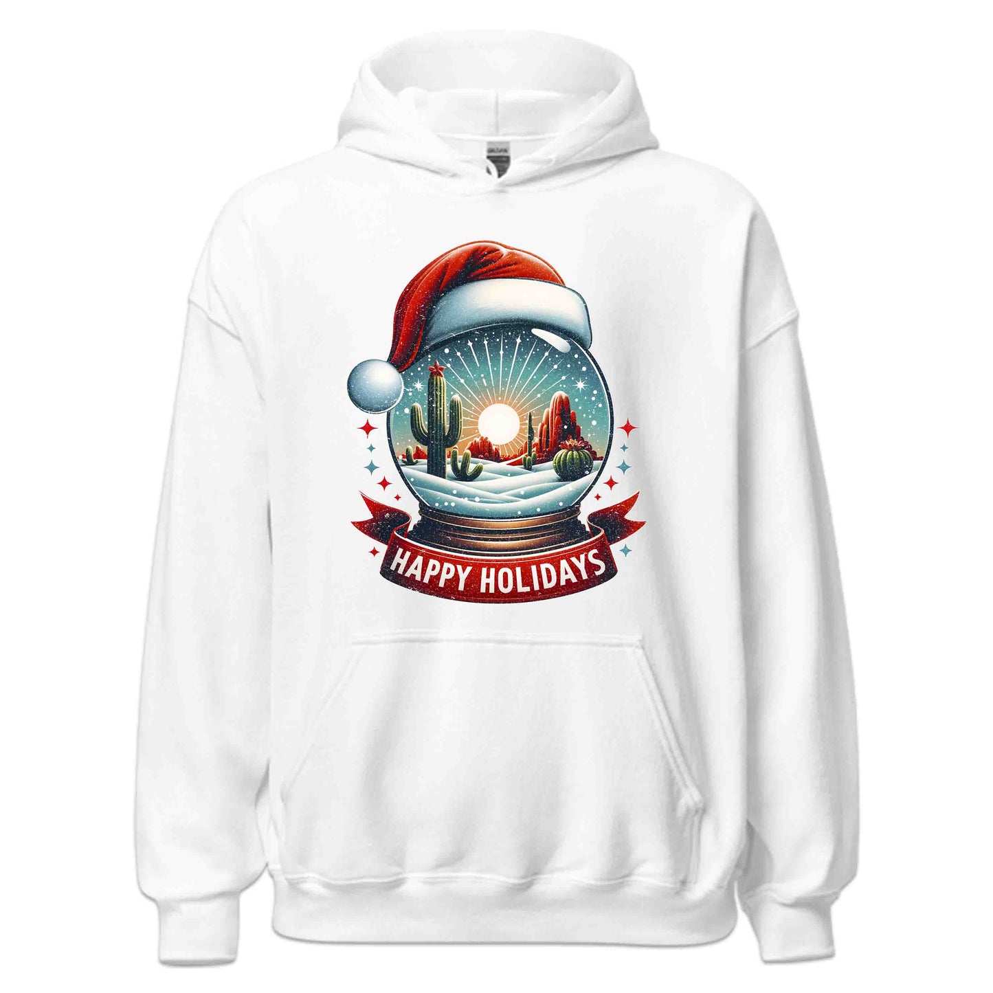 Happy Holidays Xmas Desert Snow Globe Christmas Cactus | PRODUCT CODE: HPYLDRSTCUXM