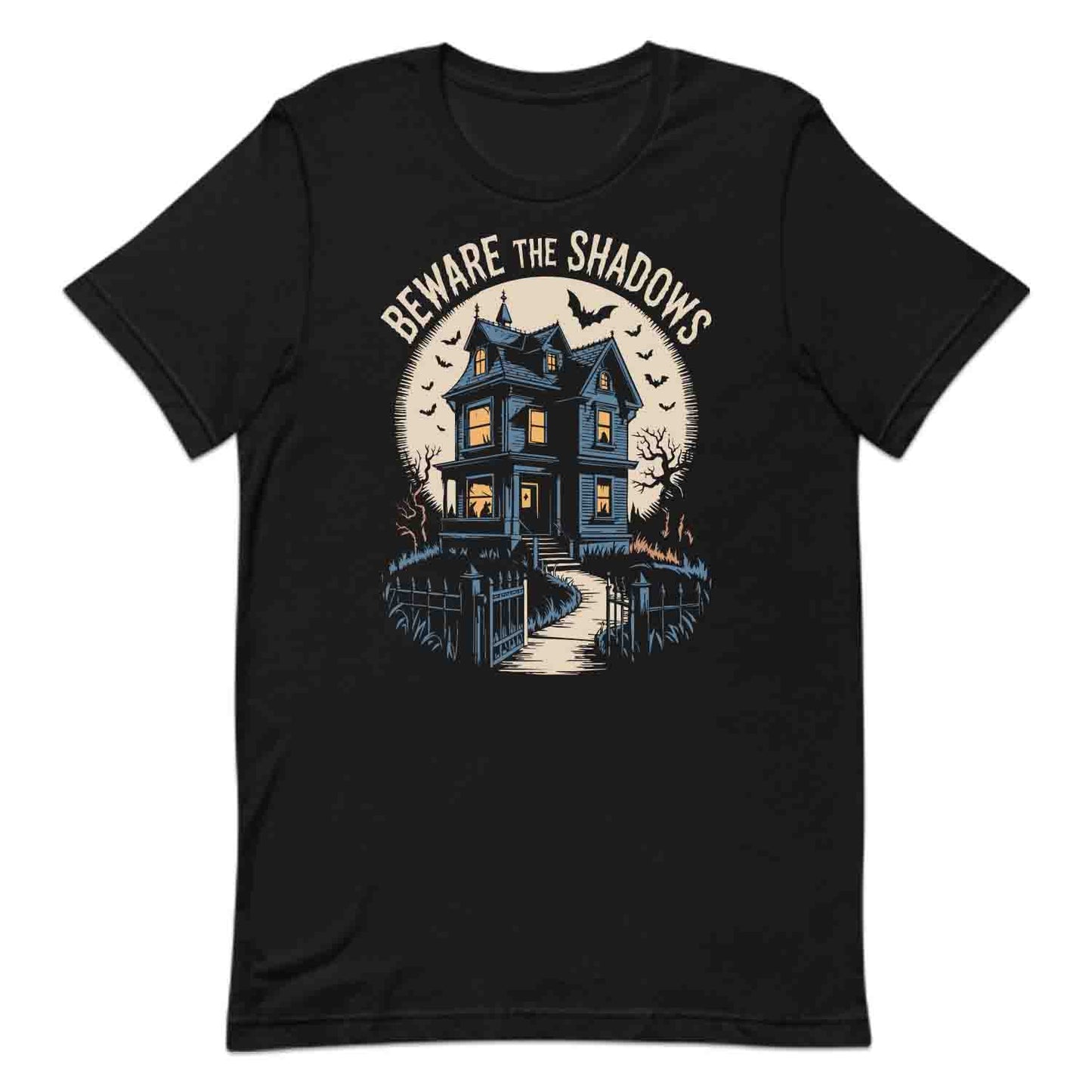 Haunted House T-Shirt, Beware Shadows Sweatshirt, Gothic Horror Hoodie | PRODUCT CODE: HSDTHJBCJW
