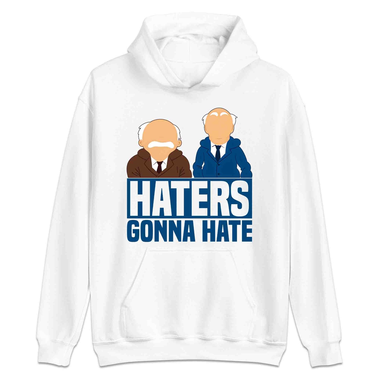 Haters Gonna Hate Muppets T-Shirt, Jumper & Hoodie – Grumpy Old Men Theater Critics Meme for Sarcastic TV Fans & Movie Buffs | PRODUCT CODE: HTERWMNBK