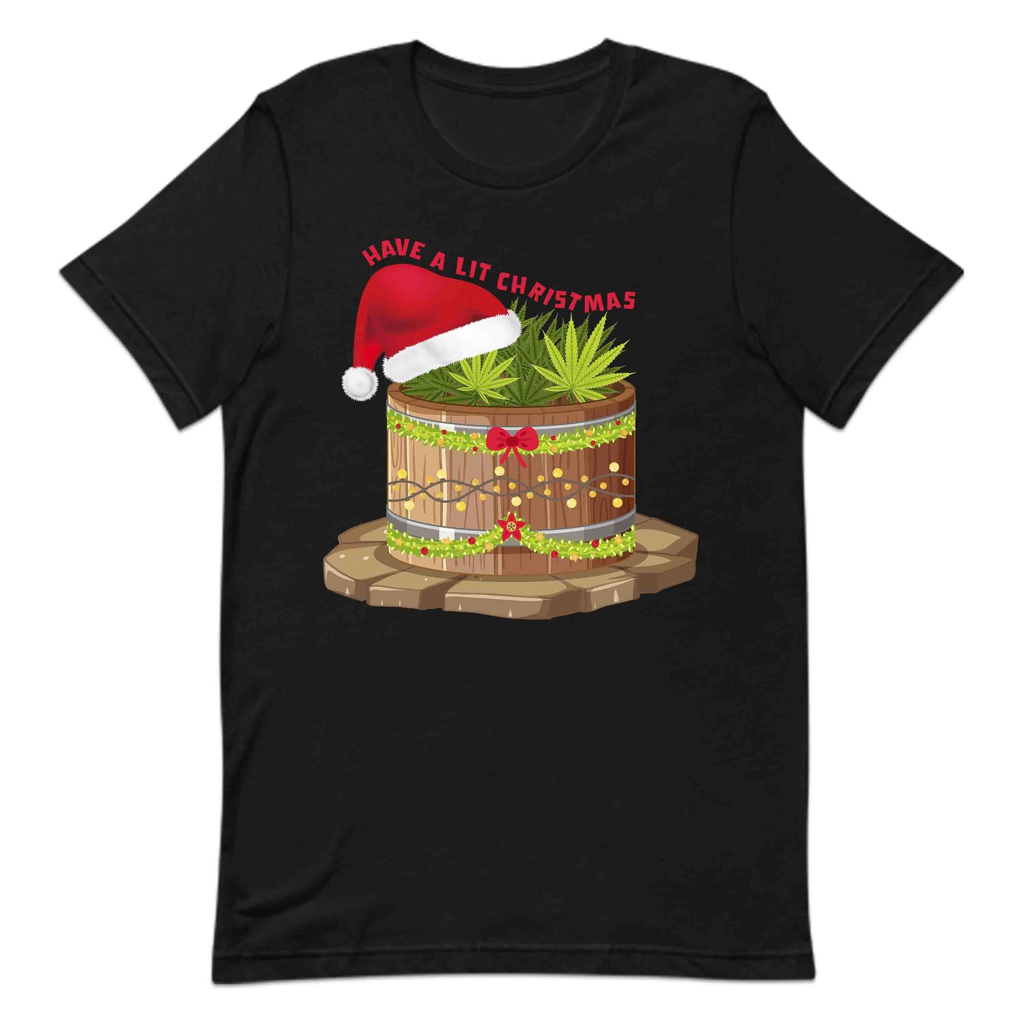 Have a Lit Christmas Cannabis Weed Xmas Funny Holiday Stoner | PRODUCT CODE: HVALTCHNBWD