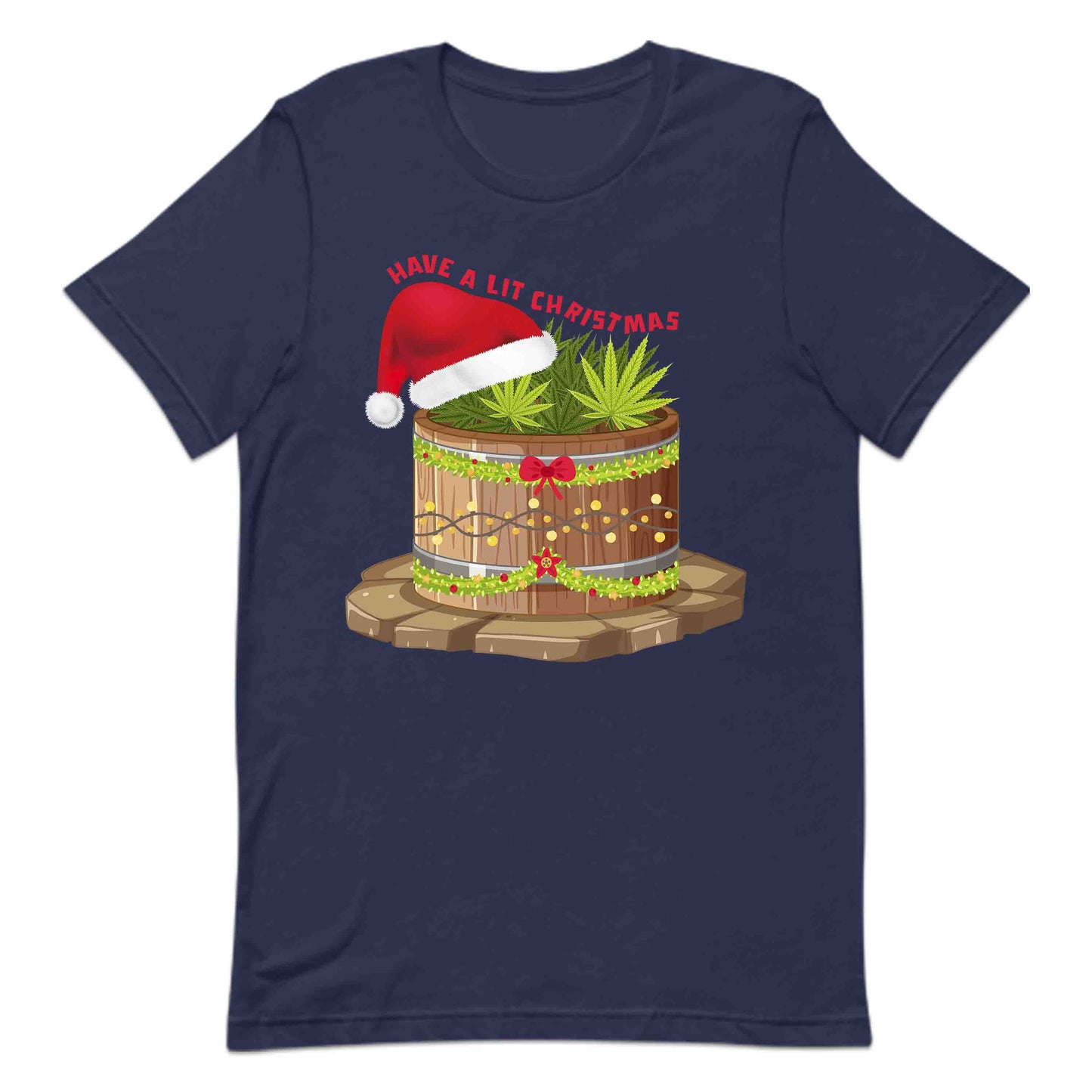 Have a Lit Christmas Cannabis Weed Xmas Funny Holiday Stoner | PRODUCT CODE: HVALTCHNBWD
