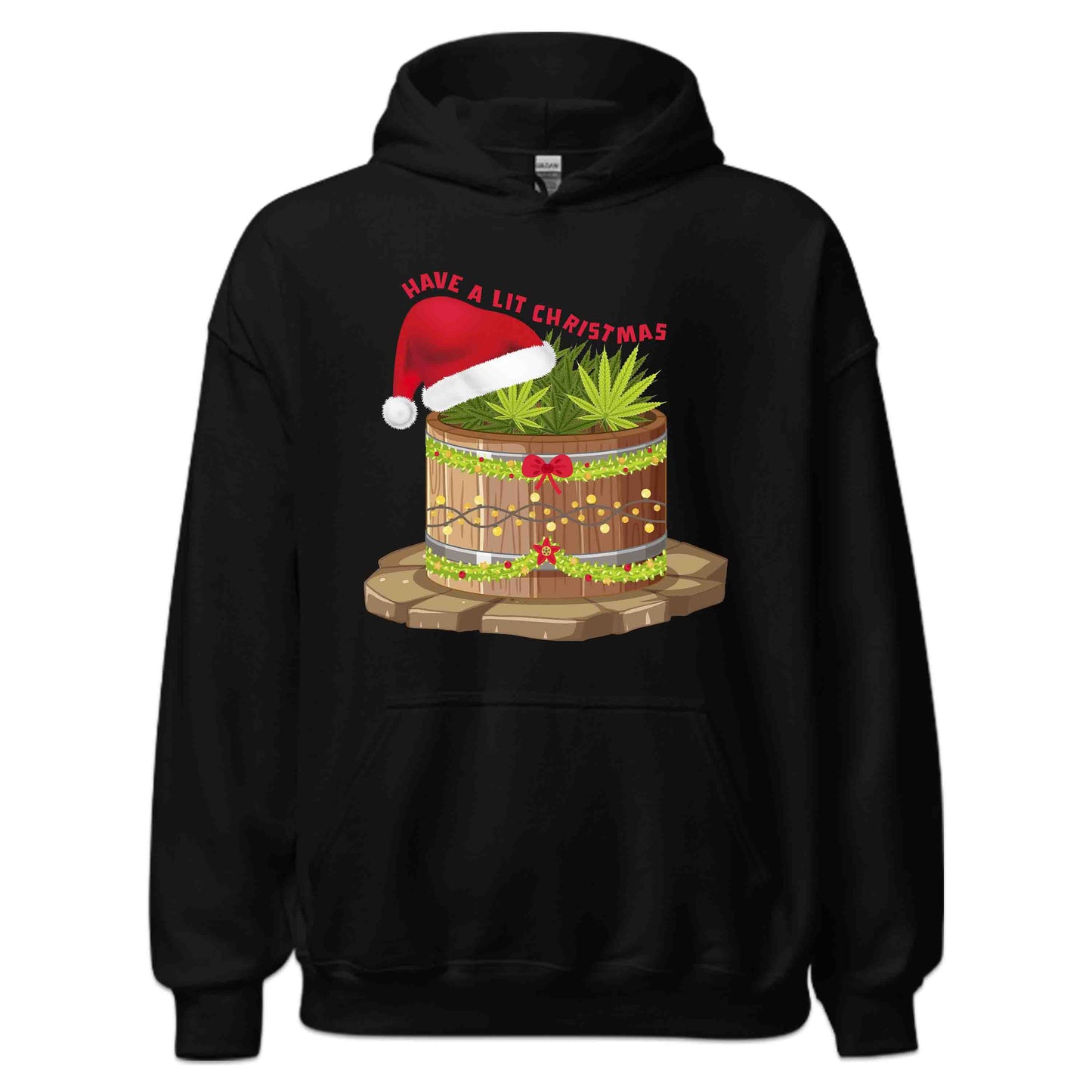 Have a Lit Christmas Cannabis Weed Xmas Funny Holiday Stoner | PRODUCT CODE: HVALTCHNBWD