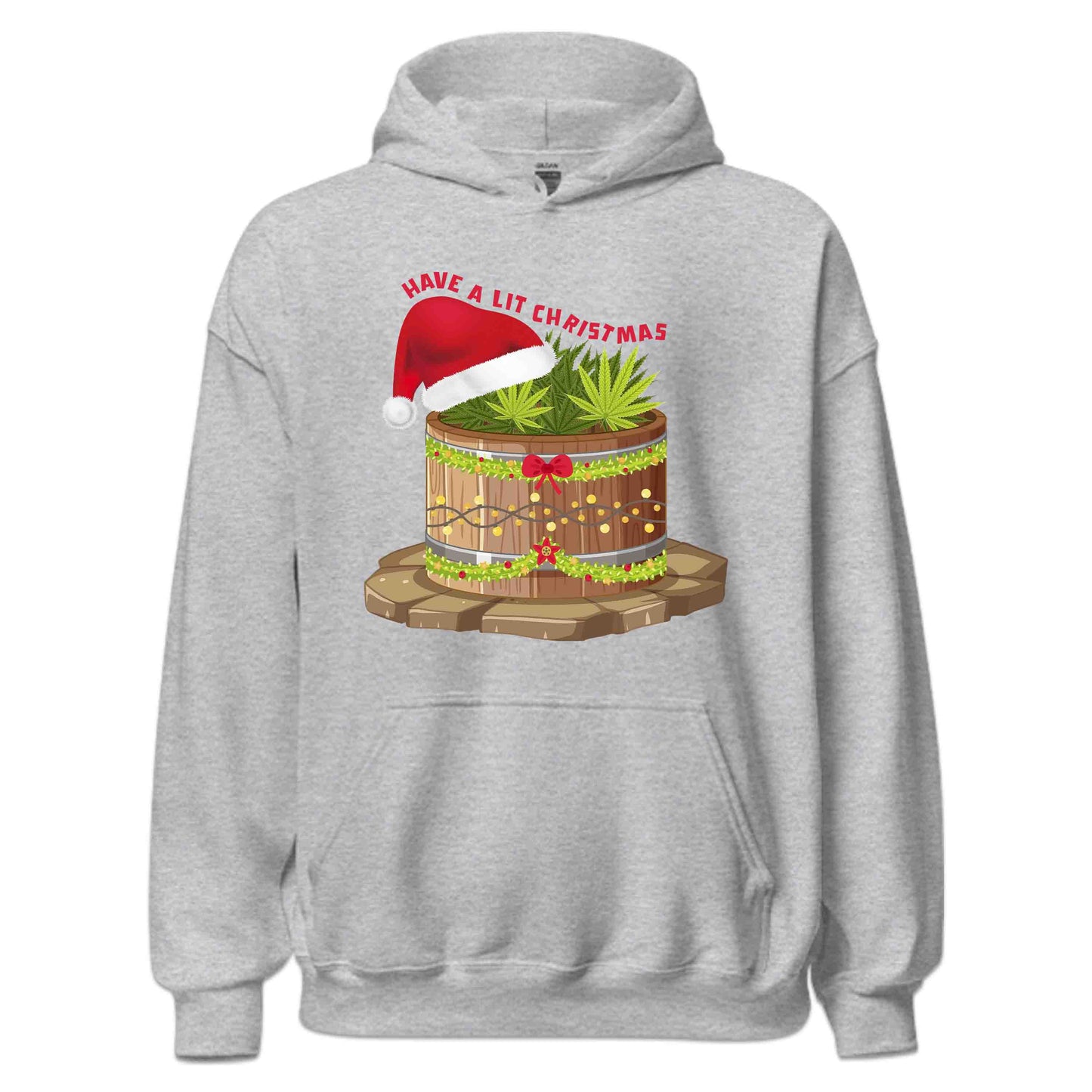 Have a Lit Christmas Cannabis Weed Xmas Funny Holiday Stoner | PRODUCT CODE: HVALTCHNBWD