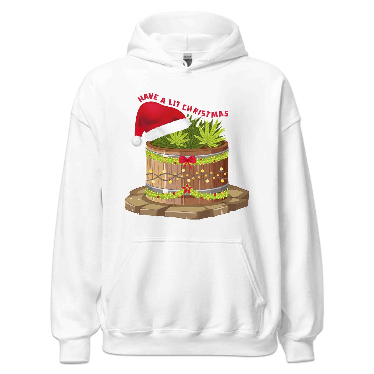 Have a Lit Christmas Cannabis Weed Xmas Funny Holiday Stoner | PRODUCT CODE: HVALTCHNBWD