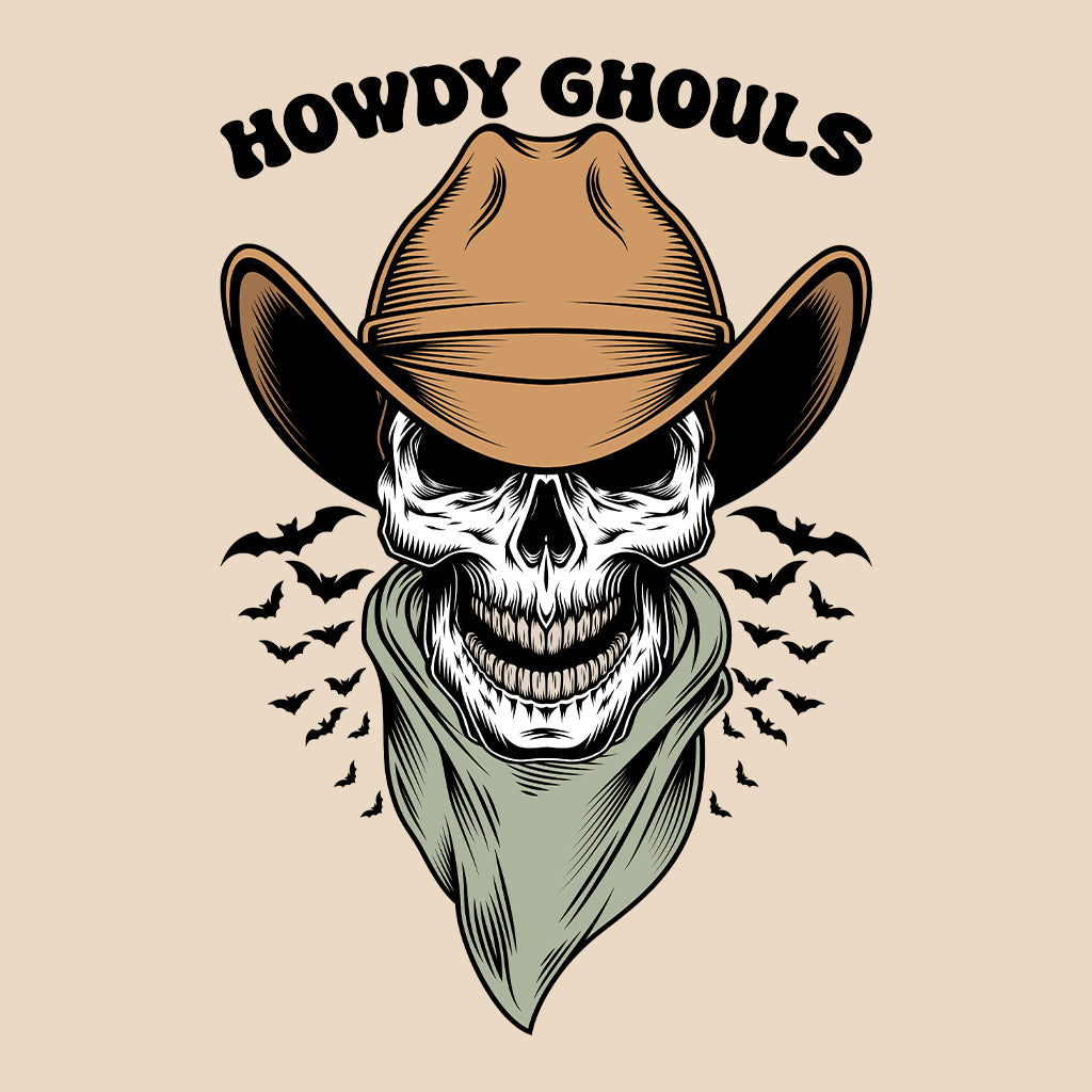 Howdy Ghouls Western Skull Cowboy Halloween | PRODUCT CODE: HWDGLUSCW