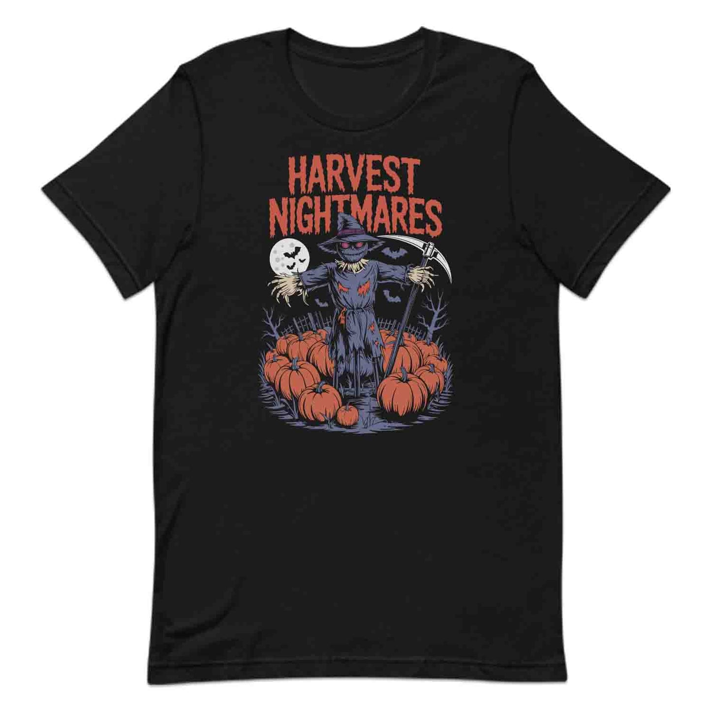 Harvest Nightmares T-Shirt, Spooky Pumpkin Sweatshirt, Creepy Scarecrow Hoodie | PRODUCT CODE: HWHEABNHG