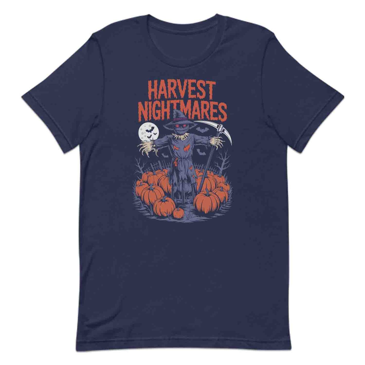 Harvest Nightmares T-Shirt, Spooky Pumpkin Sweatshirt, Creepy Scarecrow Hoodie | PRODUCT CODE: HWHEABNHG
