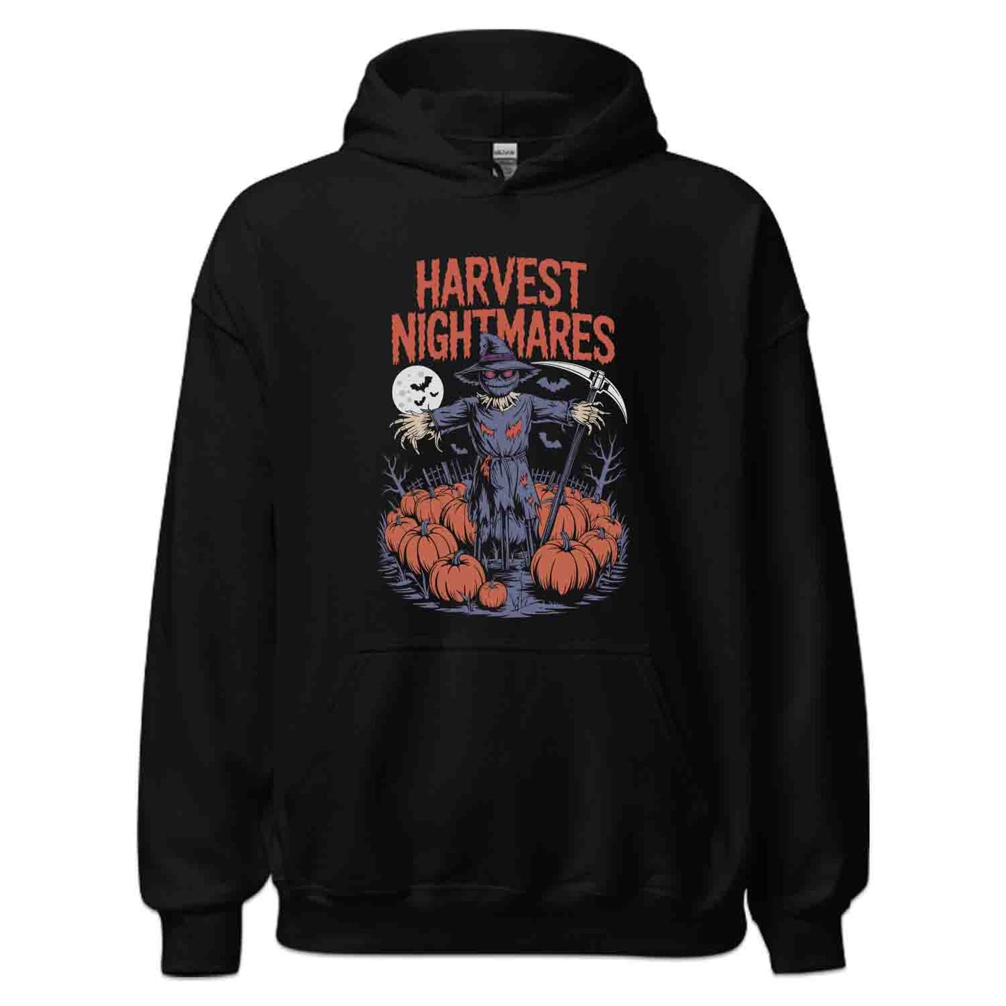 Harvest Nightmares T-Shirt, Spooky Pumpkin Sweatshirt, Creepy Scarecrow Hoodie | PRODUCT CODE: HWHEABNHG