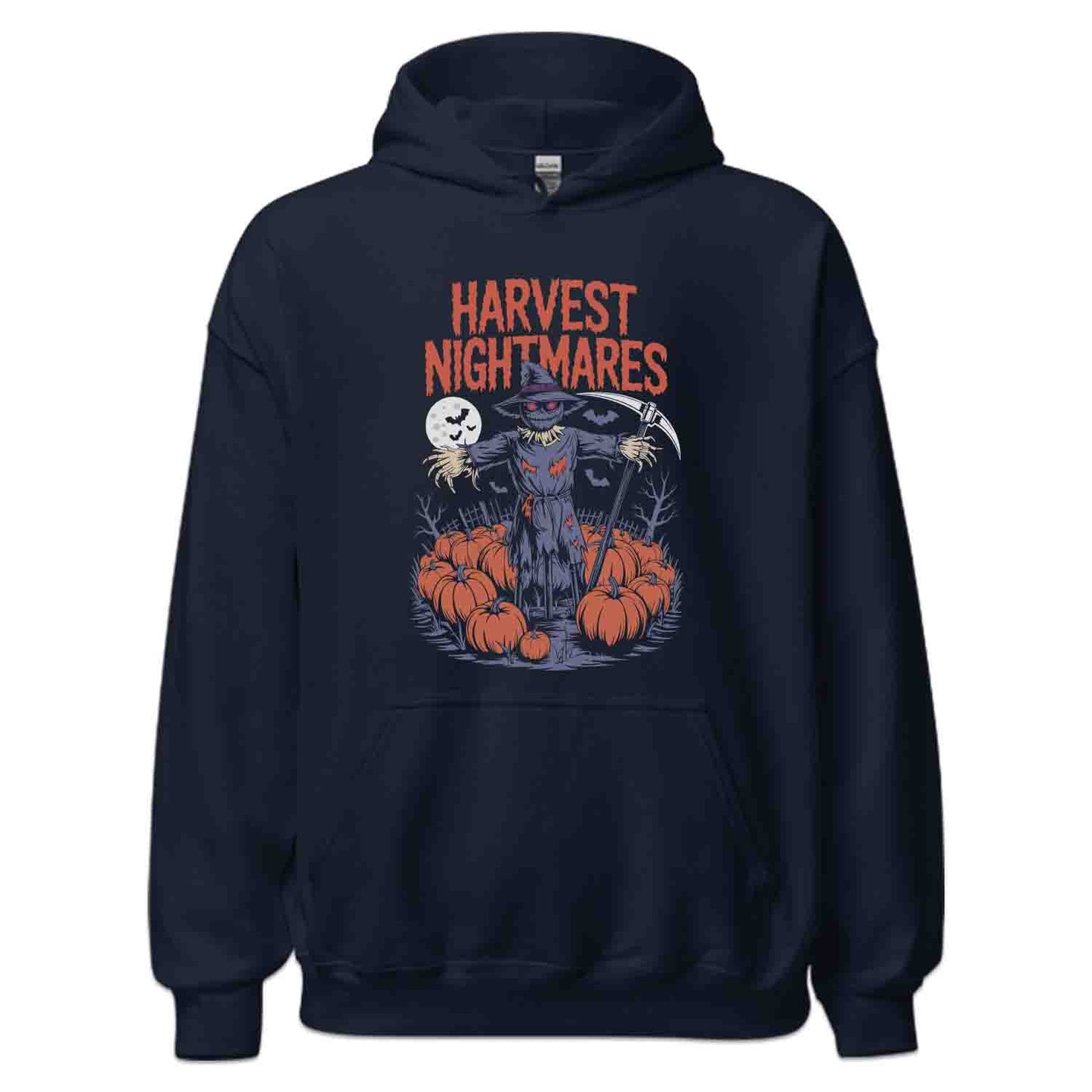 Harvest Nightmares T-Shirt, Spooky Pumpkin Sweatshirt, Creepy Scarecrow Hoodie | PRODUCT CODE: HWHEABNHG