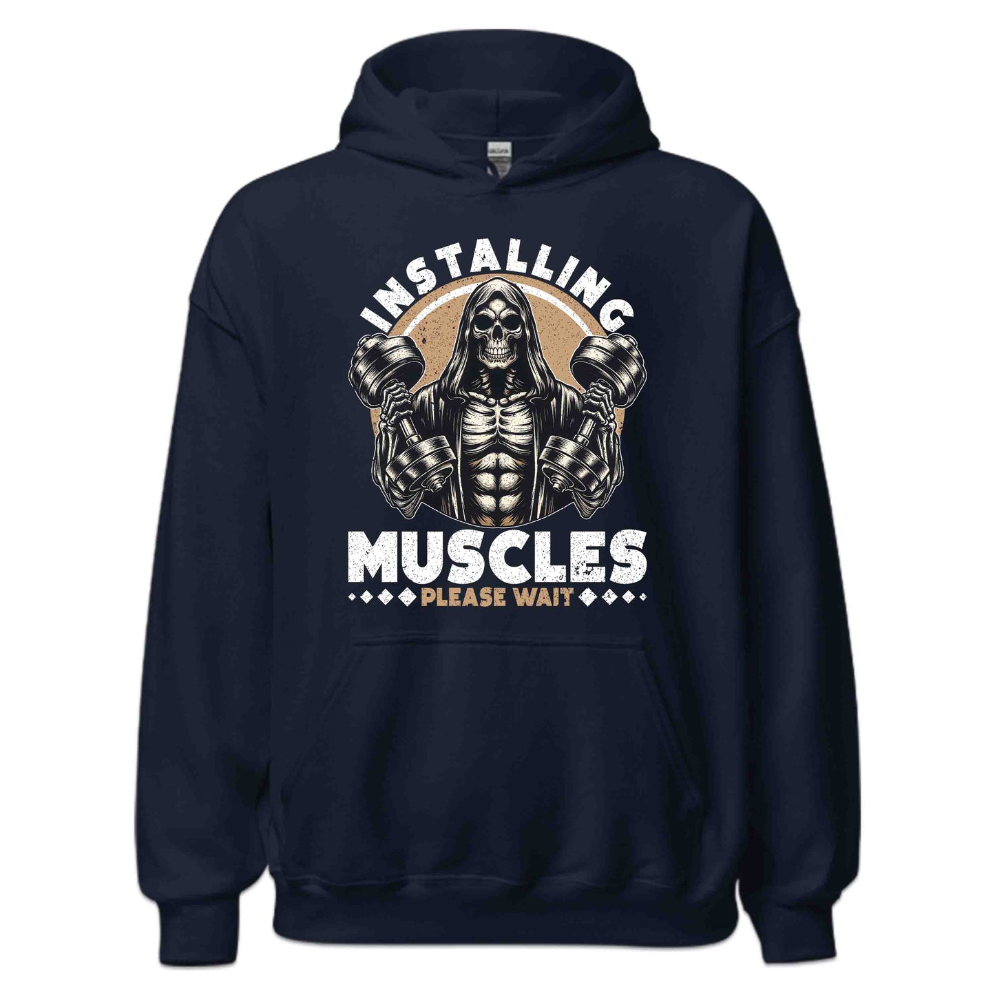 Installing Muscles Please Wait Gym Skeleton With Dumbbells | PRODUCT CODE: INSMULPESKND