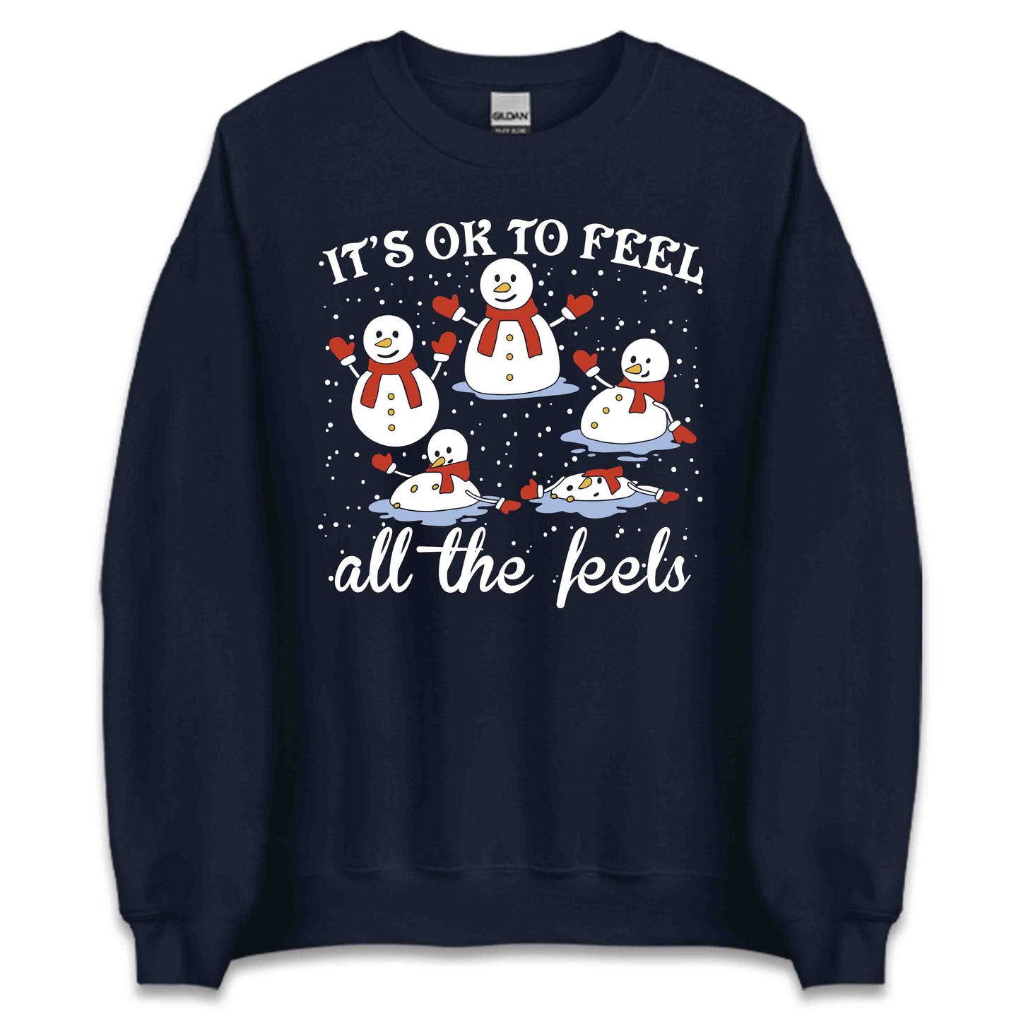 It's Okay To Feel All The Feels OT Christmas Snowman Therapy Xmas | PRODUCT CODE: ITKOYALFEHOCP