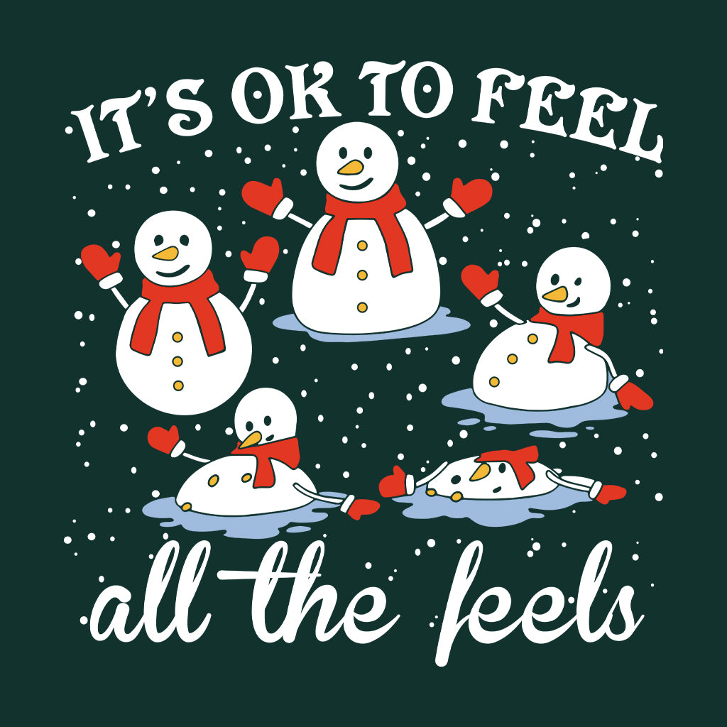 It's Okay To Feel All The Feels OT Christmas Snowman Therapy Xmas | PRODUCT CODE: ITKOYALFEHOCP
