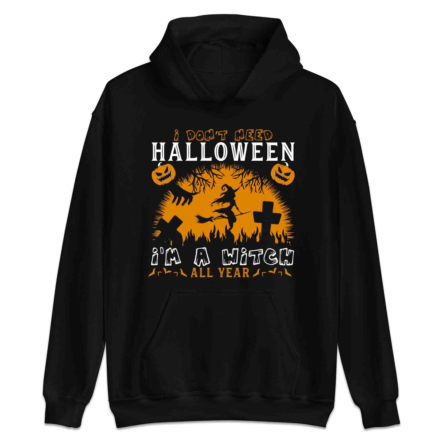 I’m a Witch All Year T-Shirt, Witchy Halloween Sweatshirt, Spooky Pumpkin Hoodie | PRODUCT CODE: IWERHJDSAN