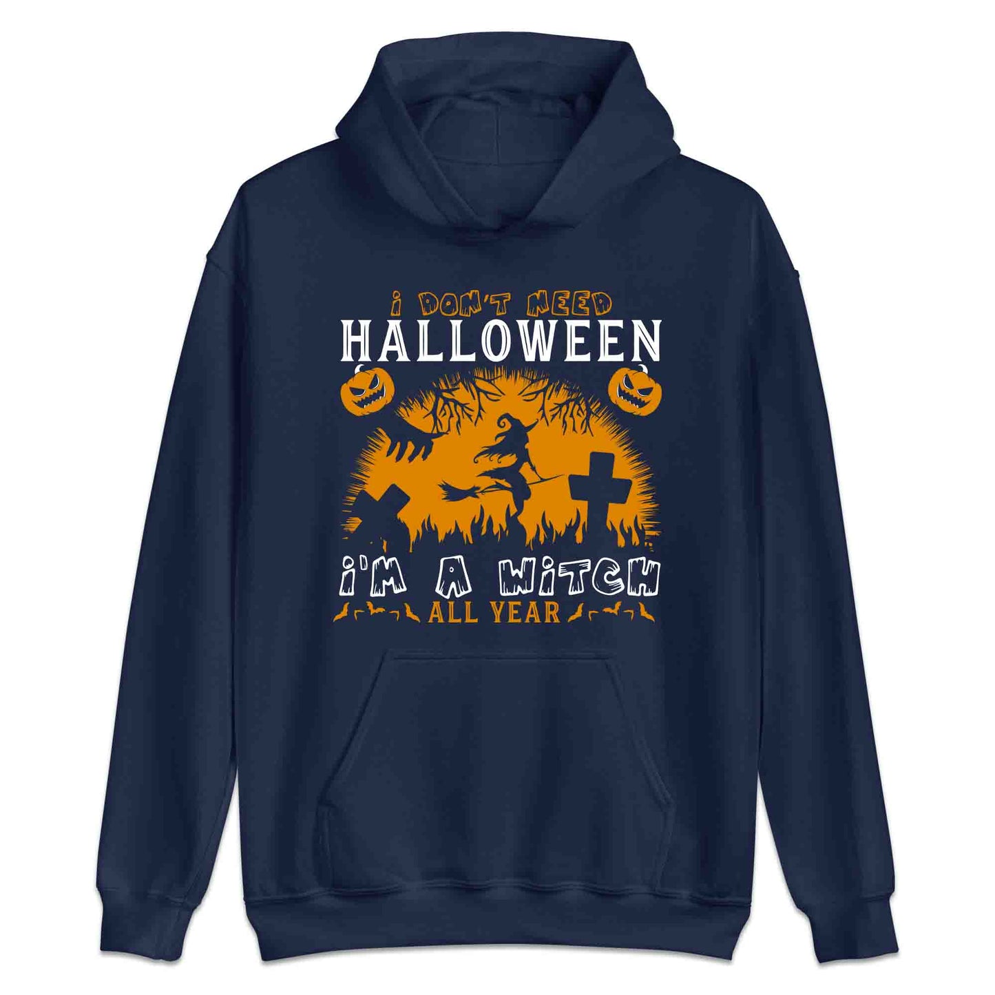 I’m a Witch All Year T-Shirt, Witchy Halloween Sweatshirt, Spooky Pumpkin Hoodie | PRODUCT CODE: IWERHJDSAN
