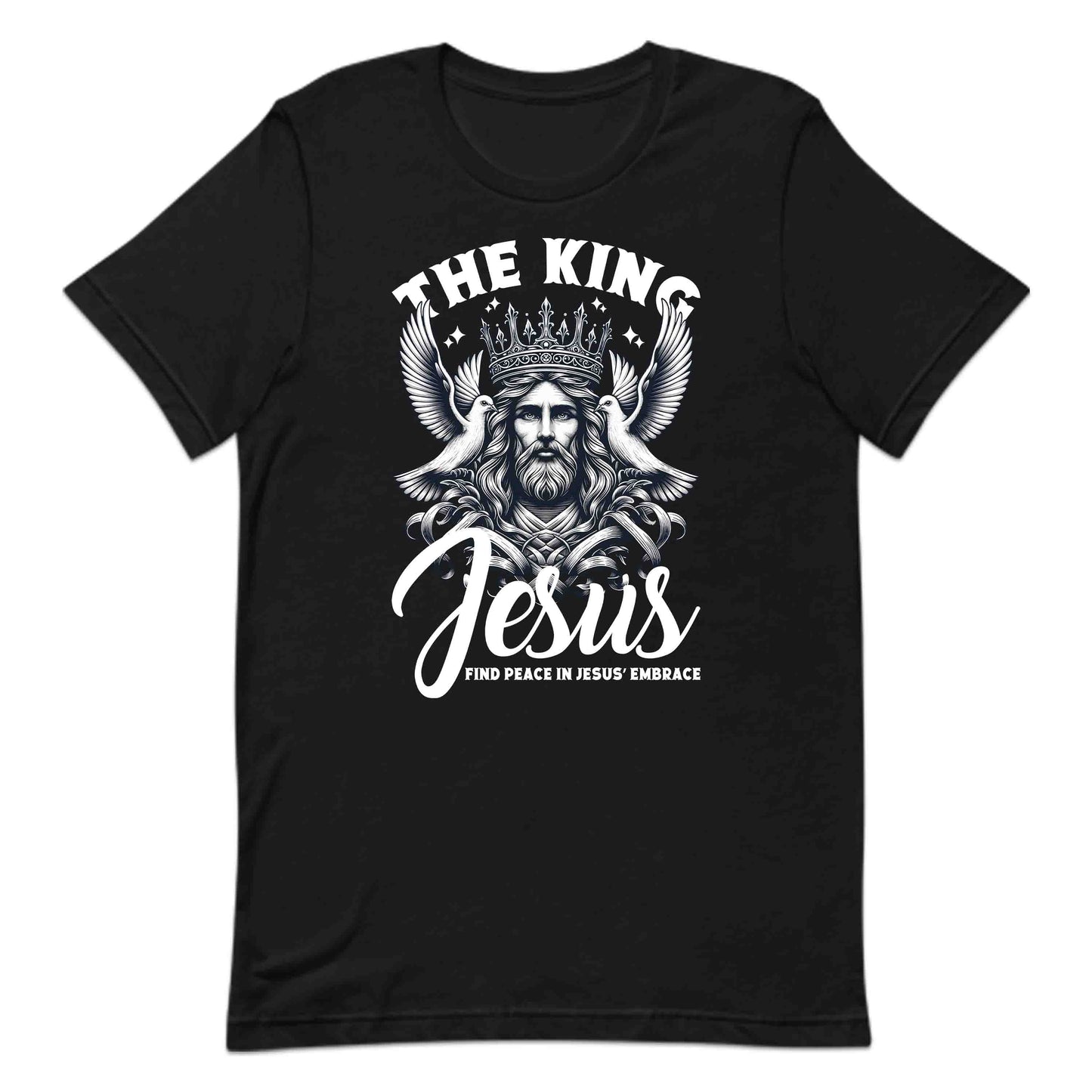 Jesus King Jesus with Crown and Doves Faith-Inspired Christian | PRODUCT CODE: JSKNGCRWNDV